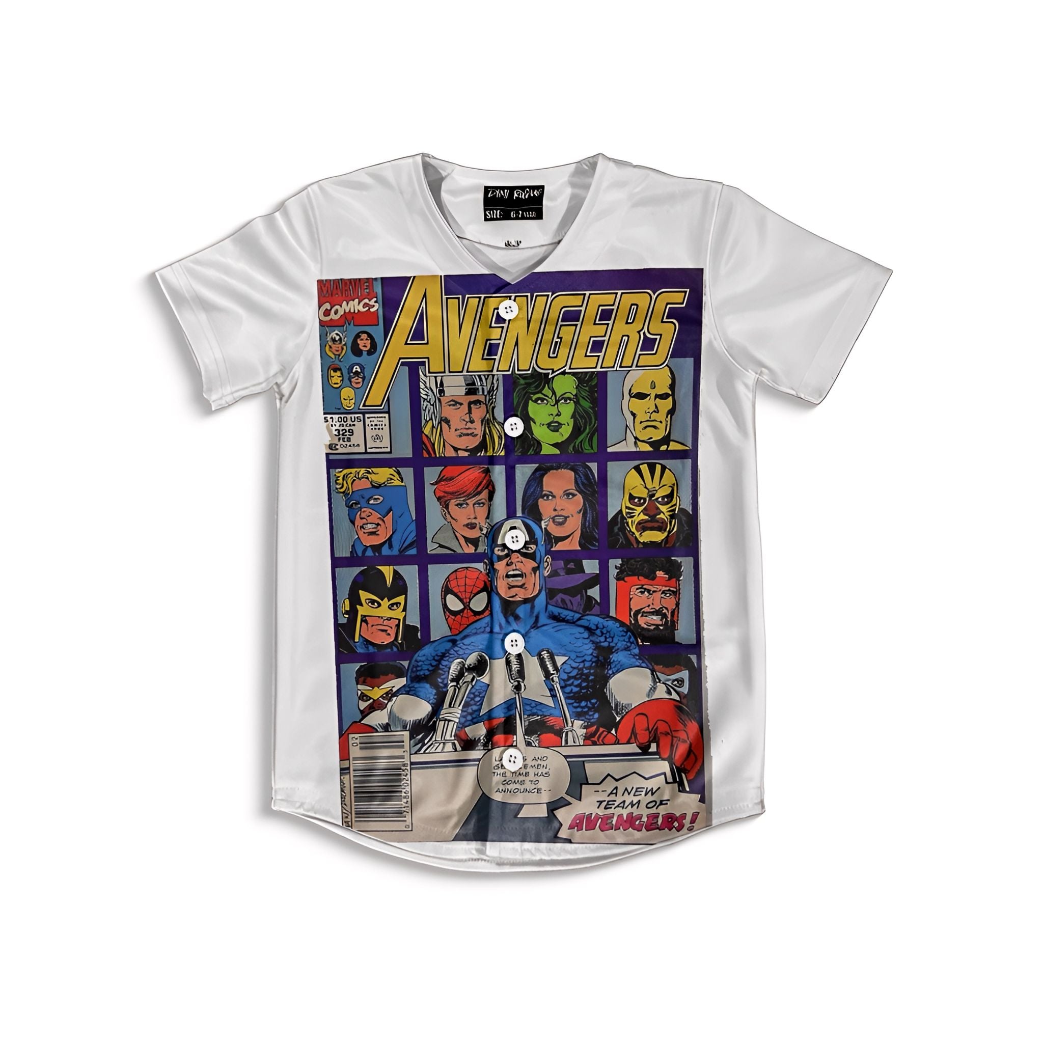 Kids Marvel Avengers baseball jersey