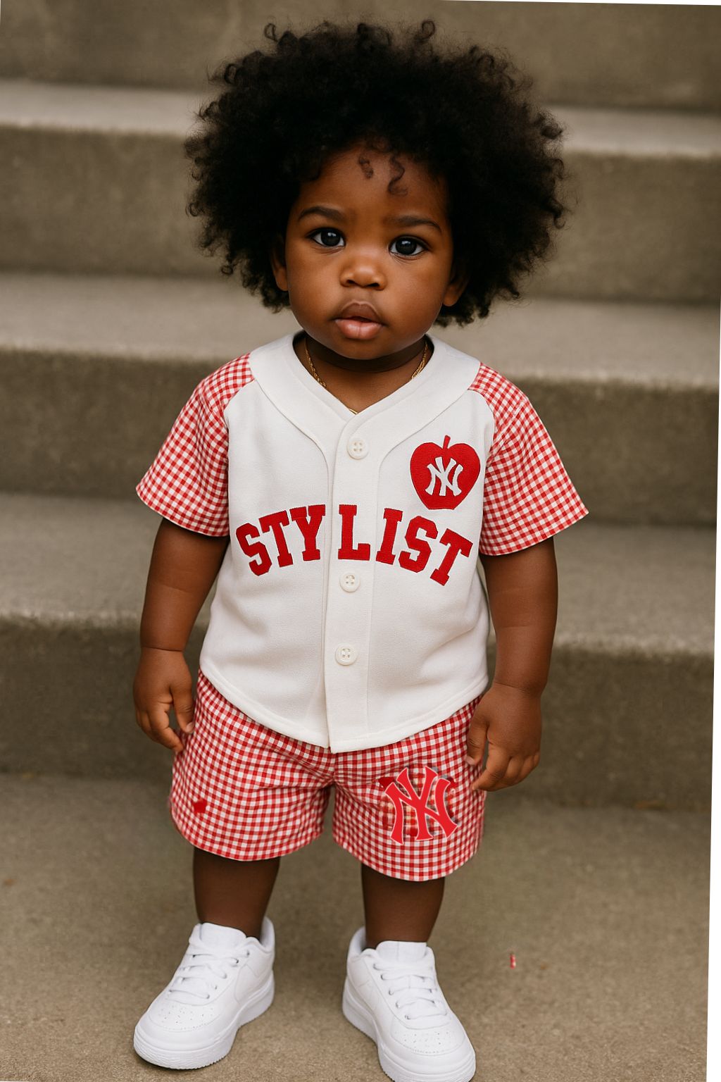 Kids School Style Stylist Shirt & Shorts Set