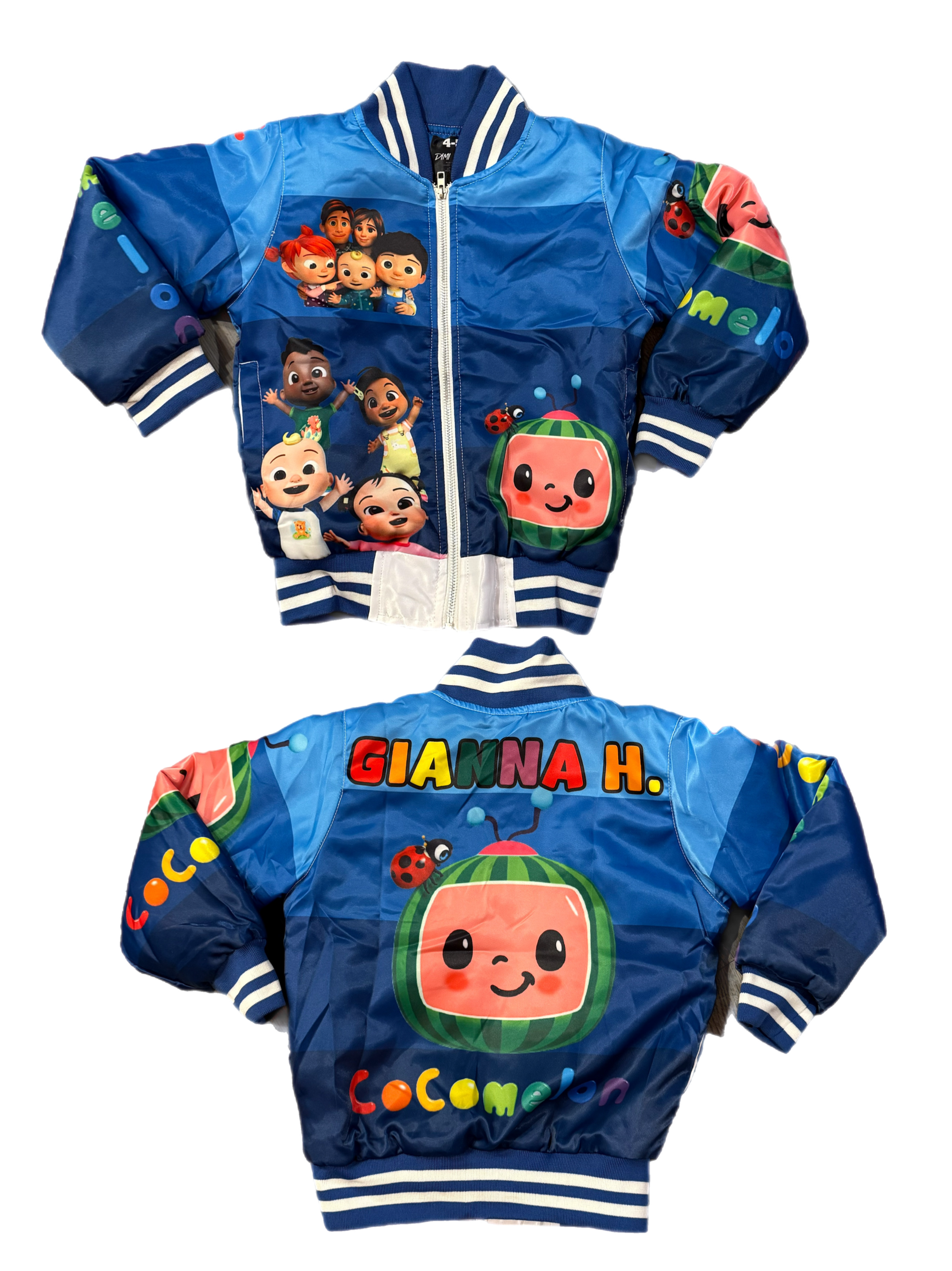 Kids blue cocomelon bomber