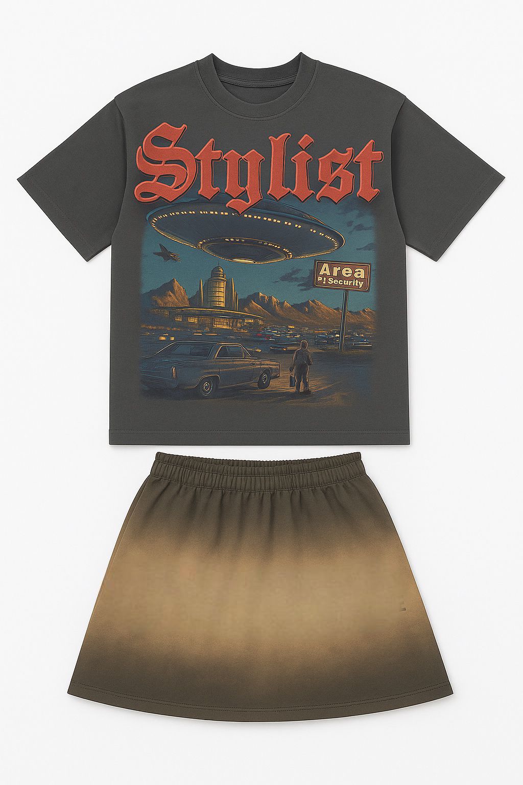 Kids Stylist UFO Gradient Skirt Set