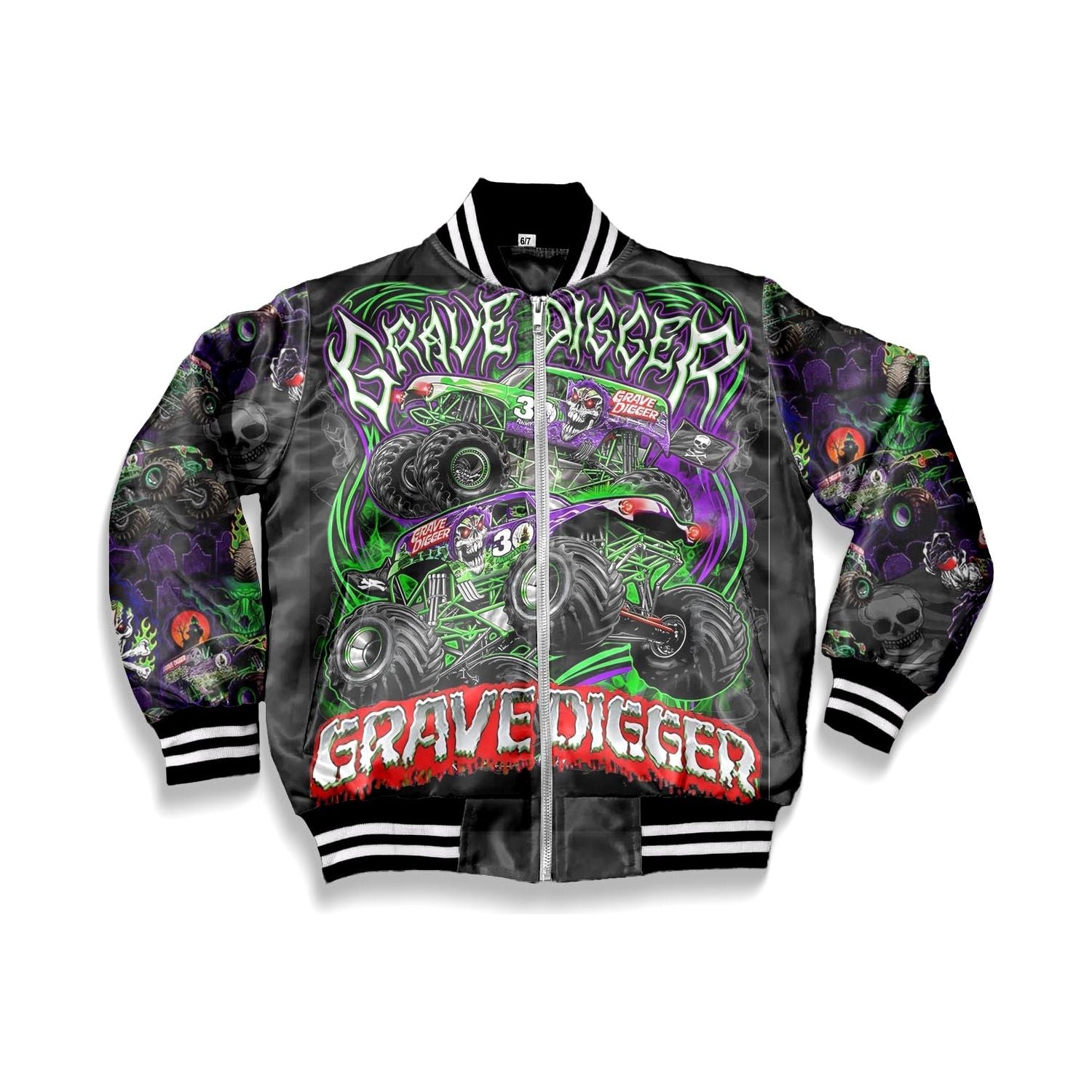 Kids Monster Jam Grave Digger Bomber