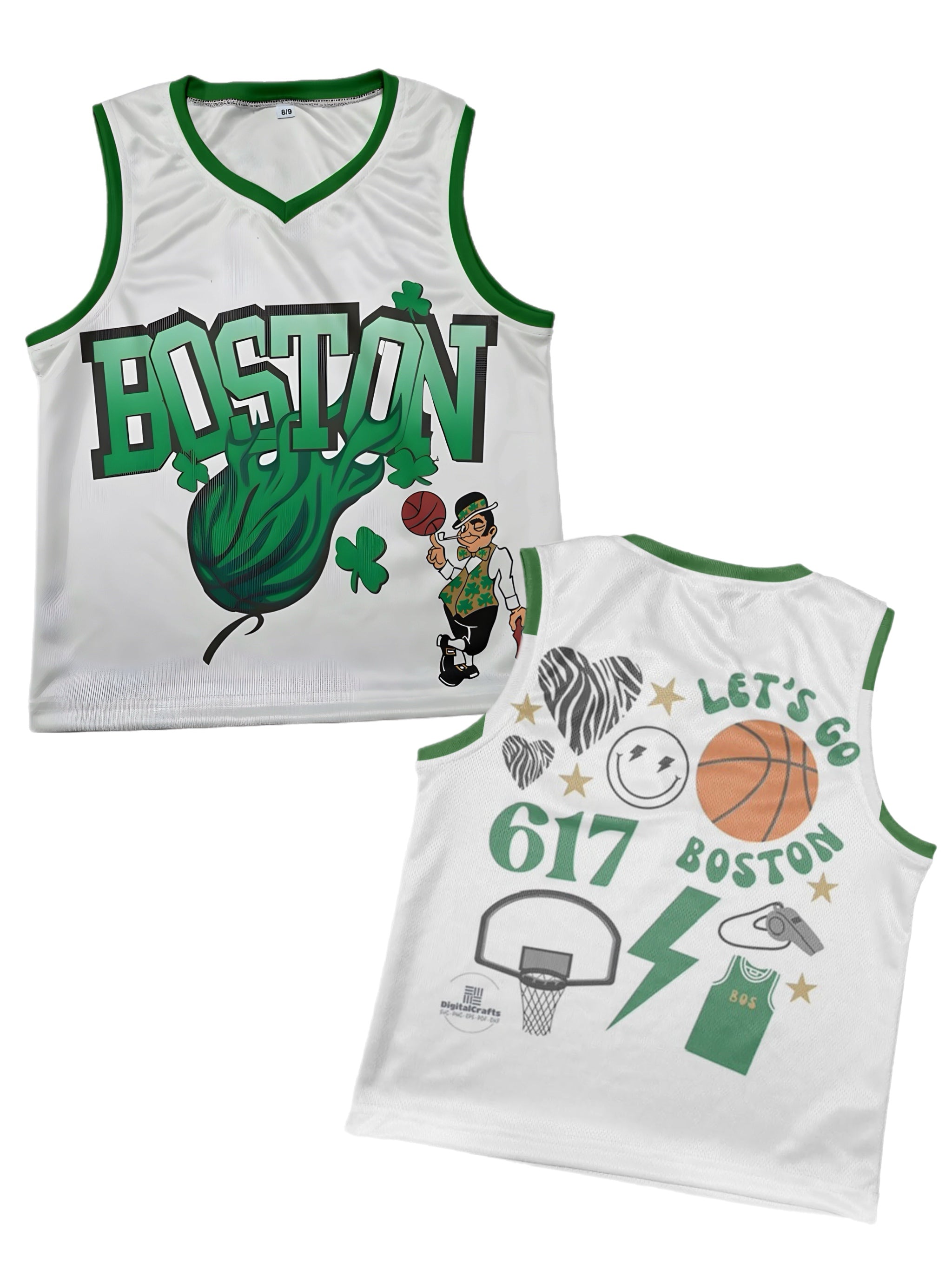 Kids Boston basketball jersey