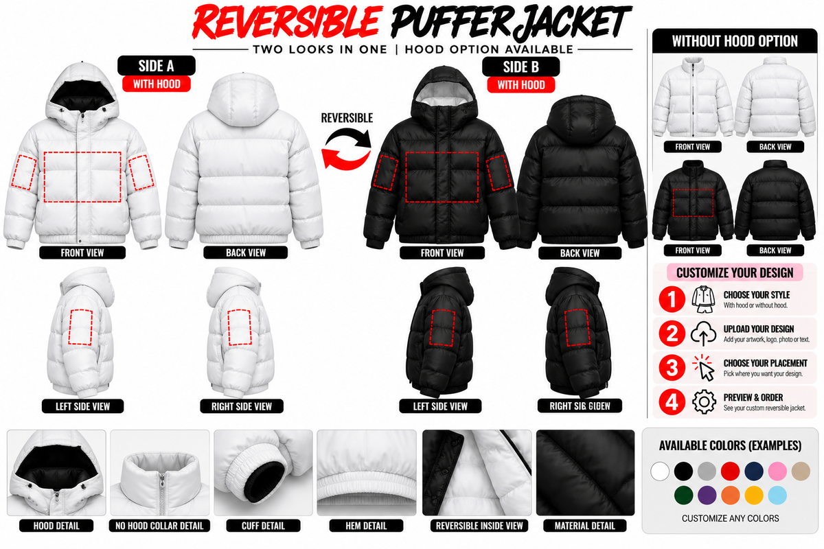 Design Reversible Puffer Coat