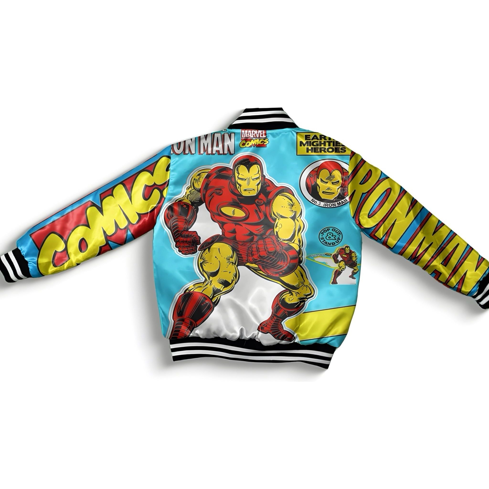 Men's comic iron man Bomber
