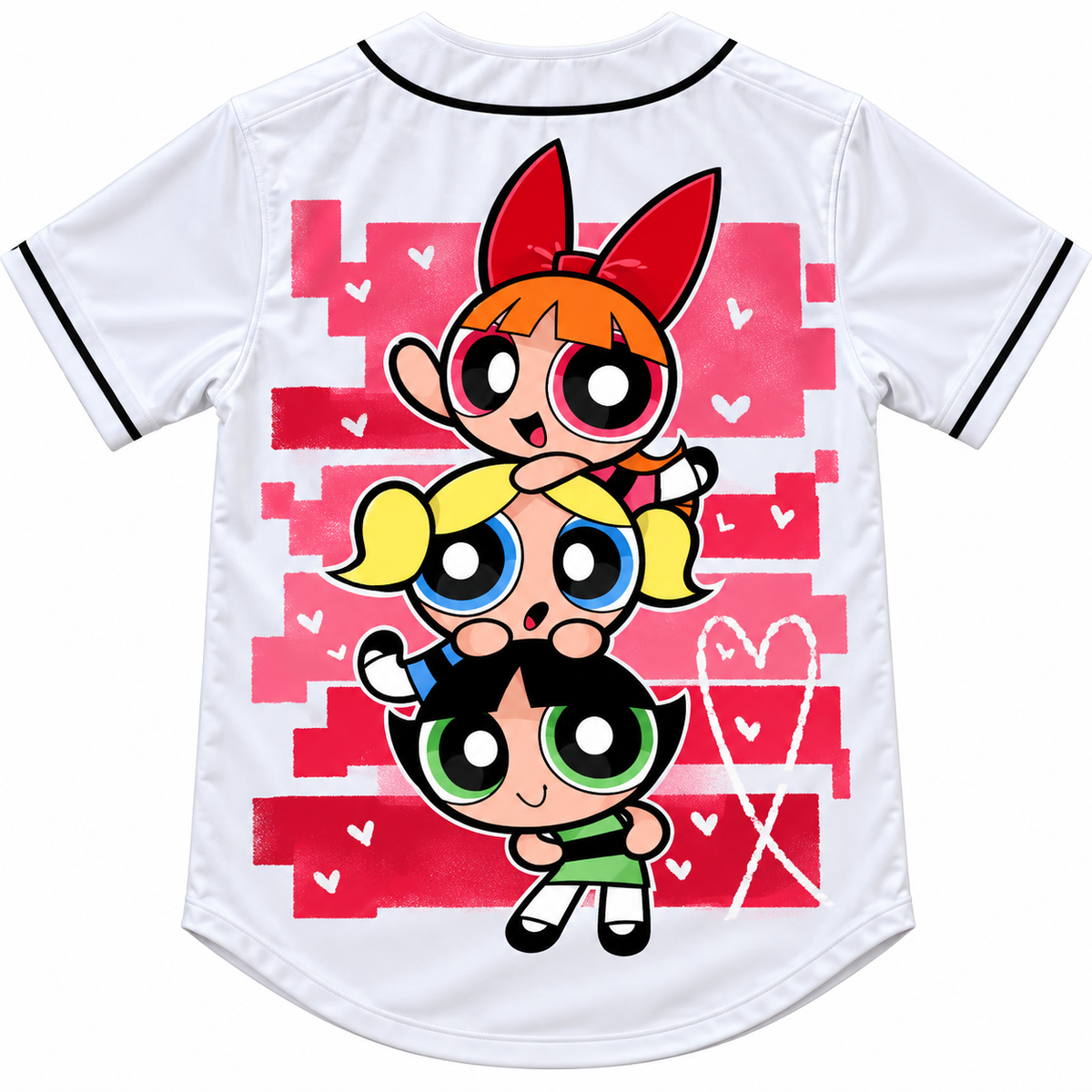 Kids Power Puff Girls Baseball Jersey