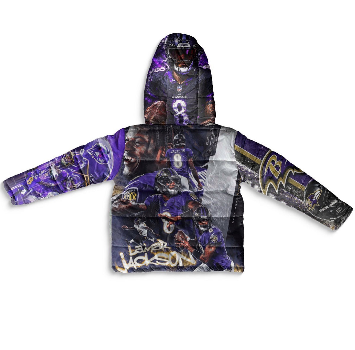 Kids Lamar Jackson Ravens Puffer