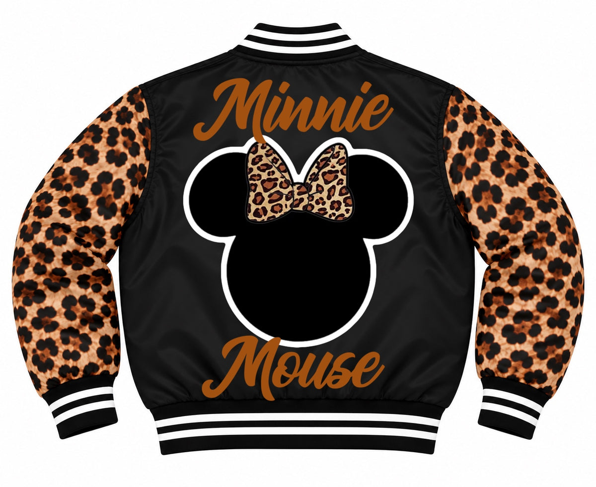Kids Girl Leopard Minnie Bomber