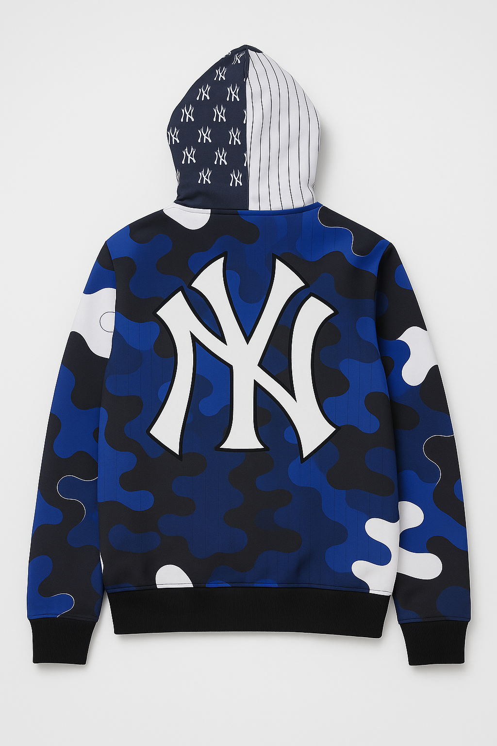 Kids Blue Camo Yankee Hoodie