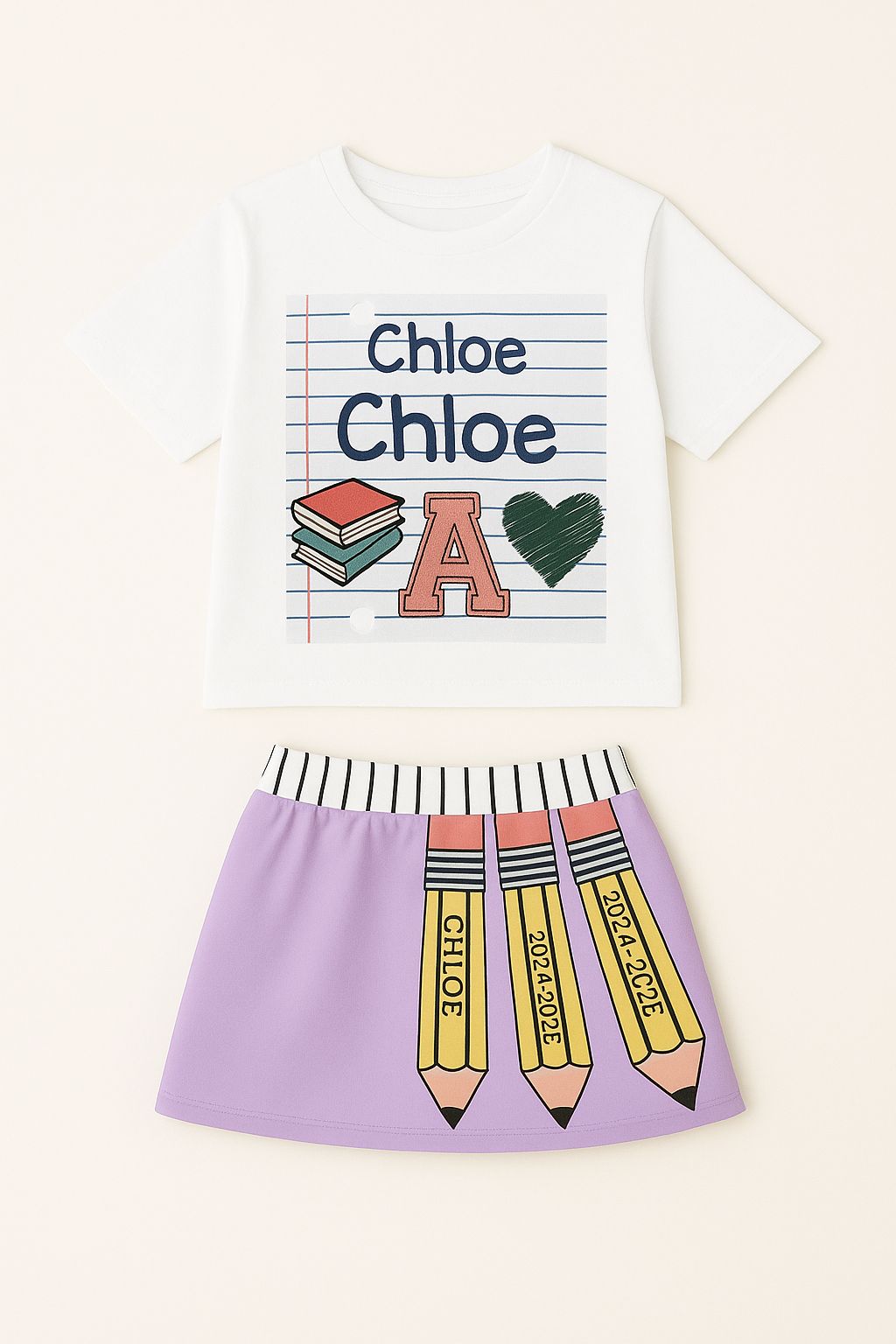 Kids Back-to-School Notebook & Pencil Skirt Set