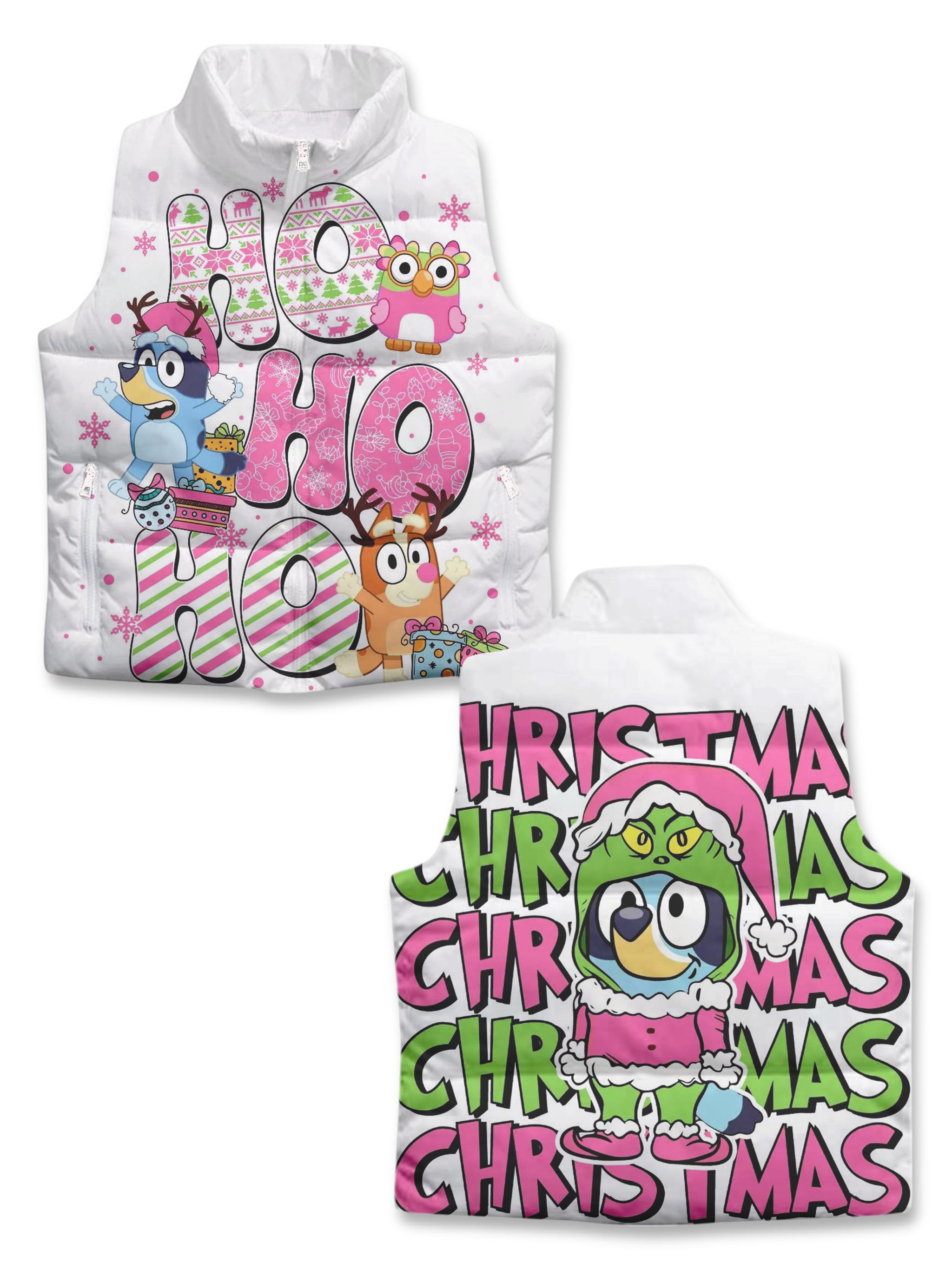 Kids Bluey This Is Pink Christmas Vest