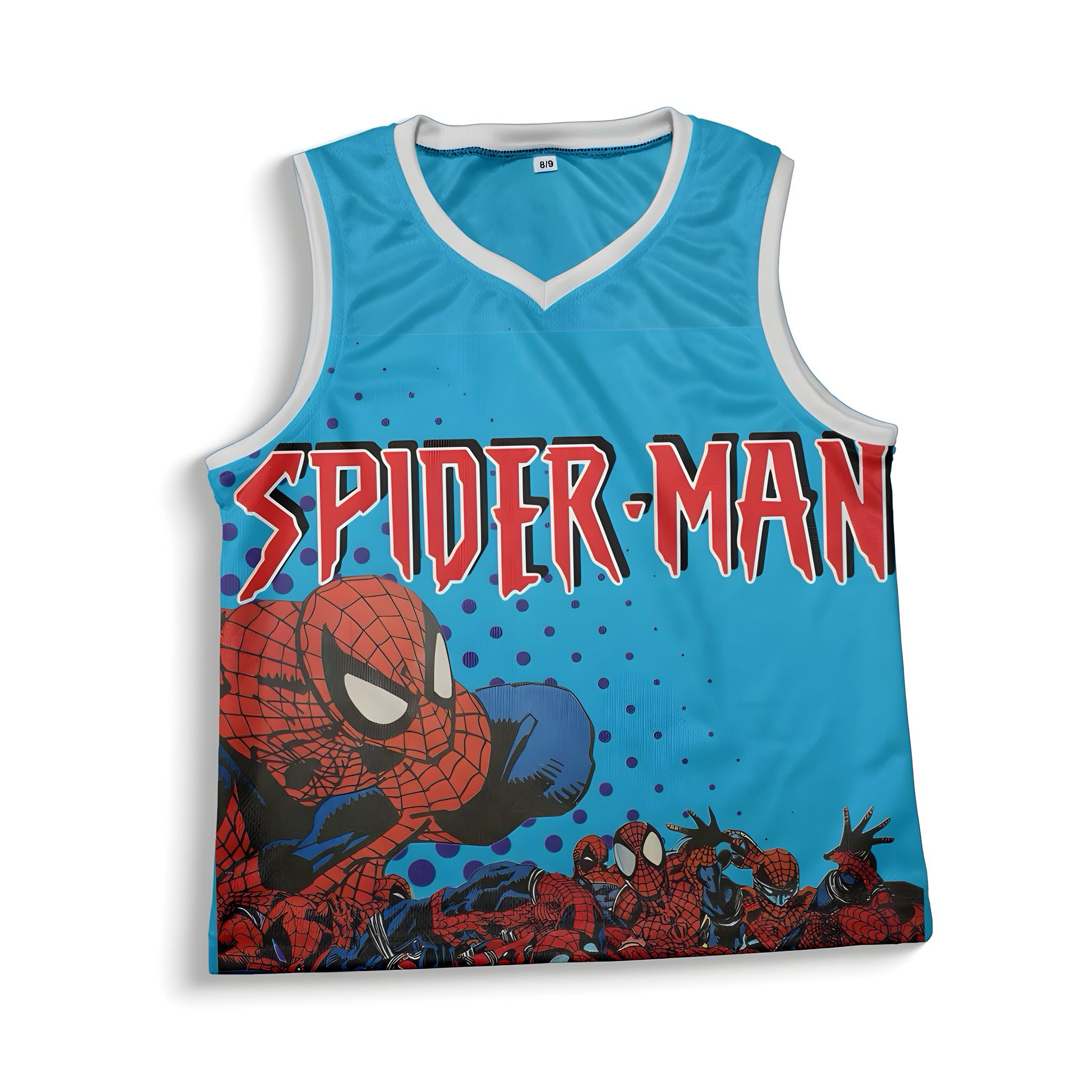 Kids Spider-Man blue Basketball jersey