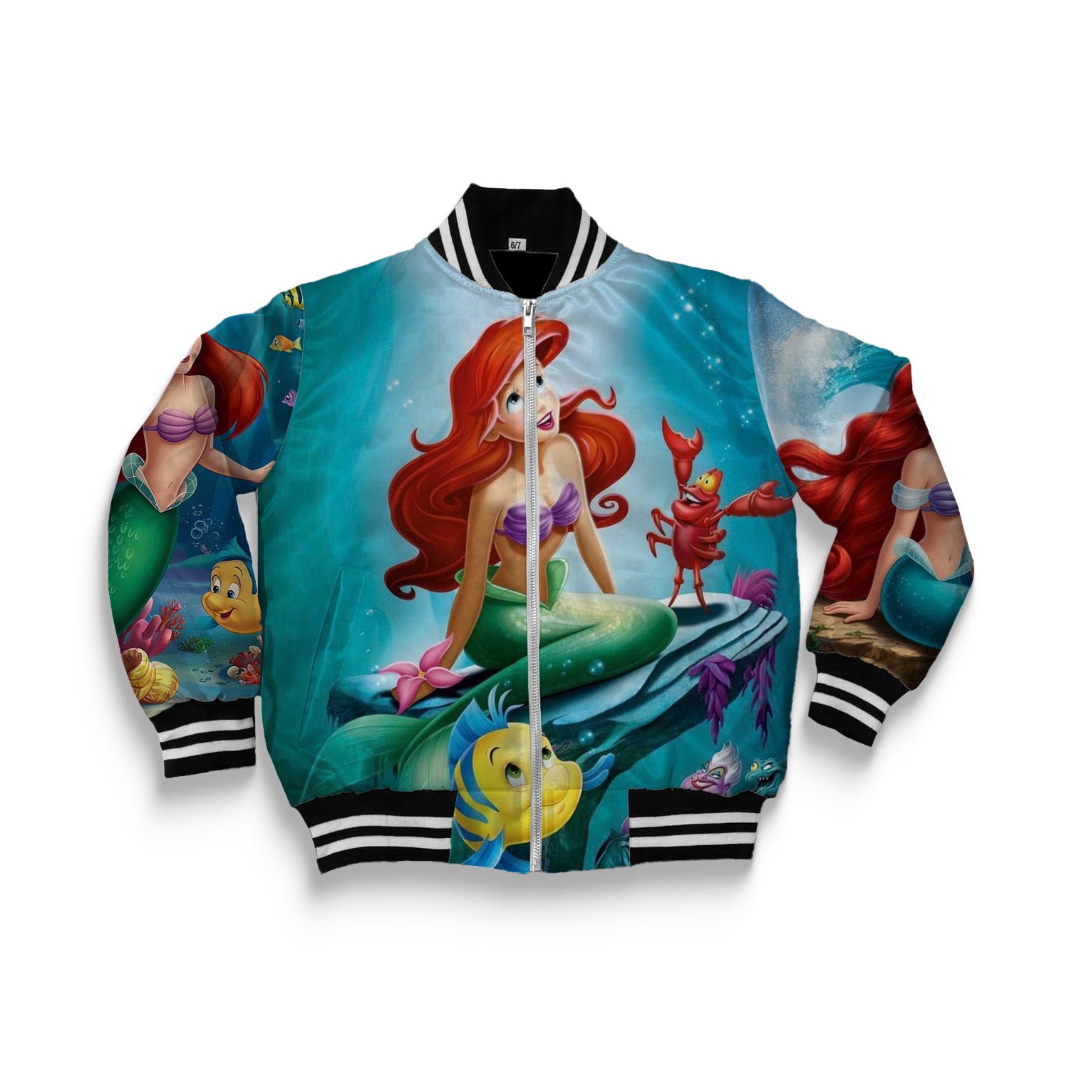 Kids Girls Mermaid Bomber Jacket