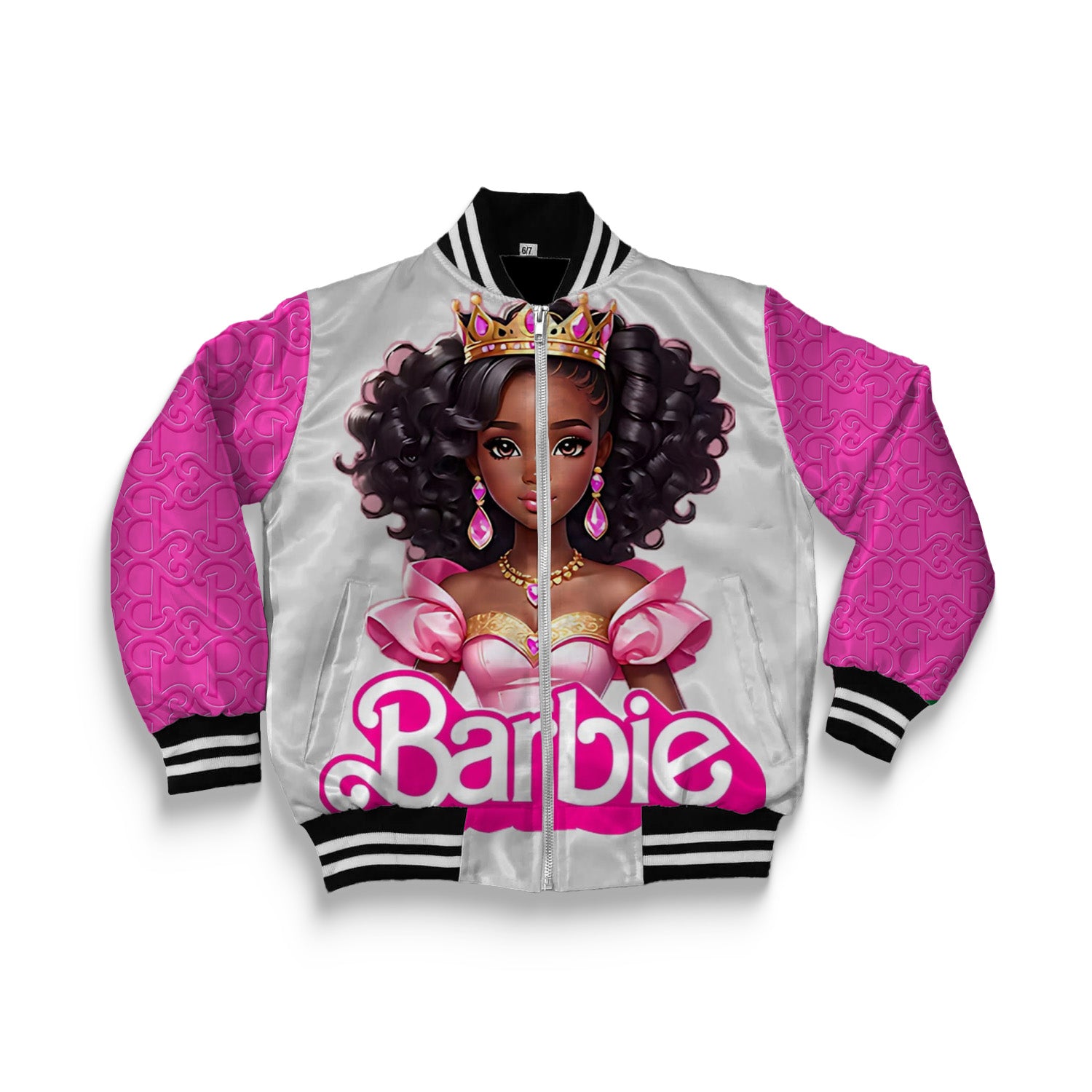 Kids Melanin Barbie Bomber Jacket