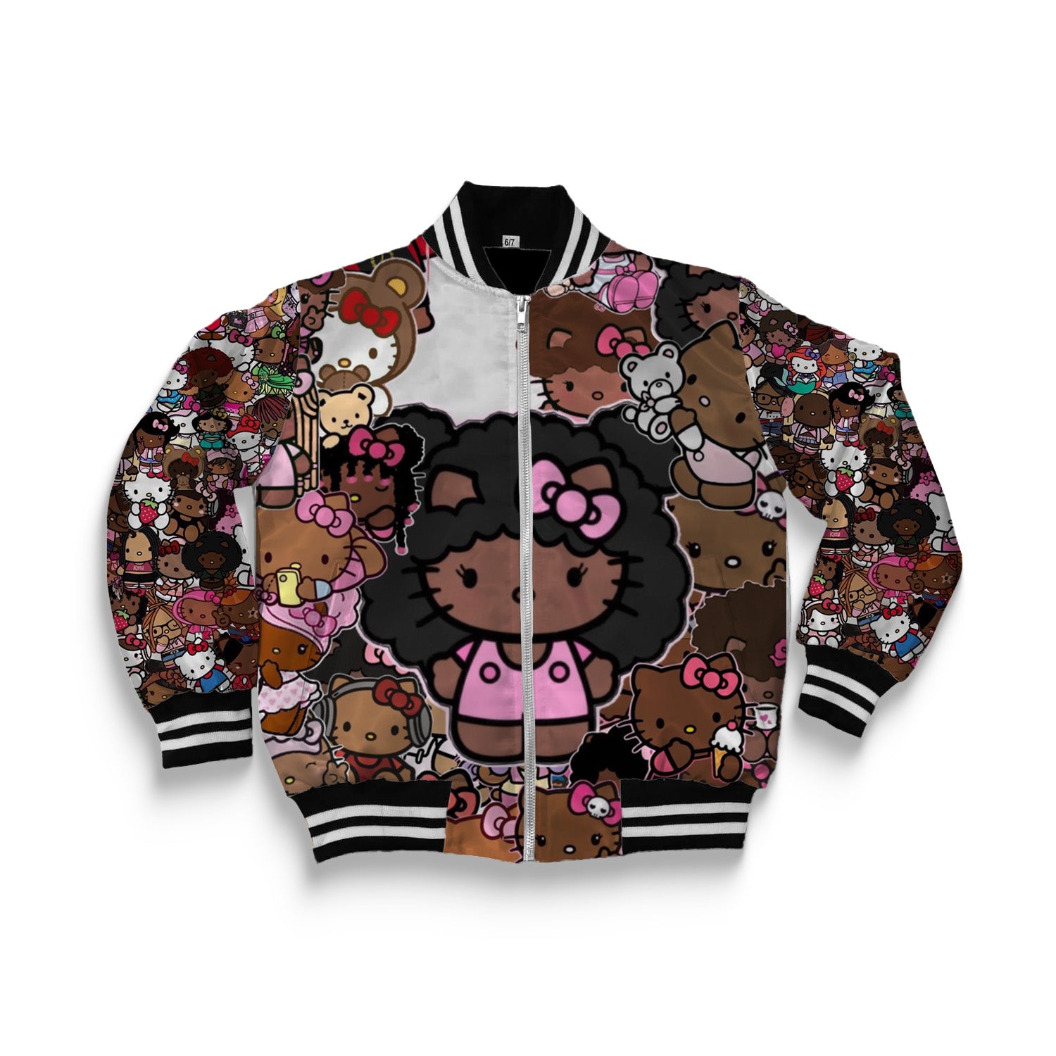 Kids Melanin Hello Kitty Bomber Jacket