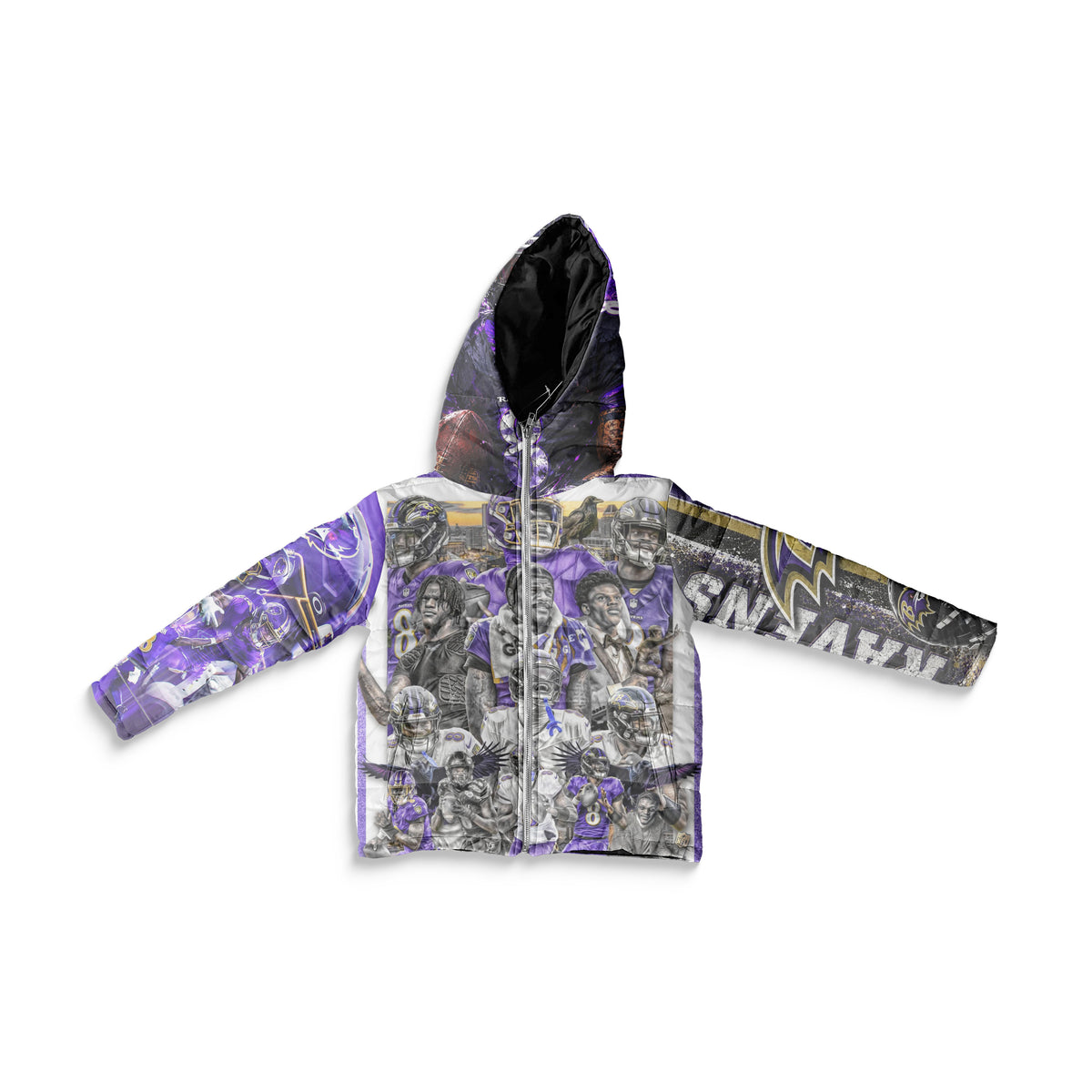 Kids Lamar Jackson Ravens Puffer