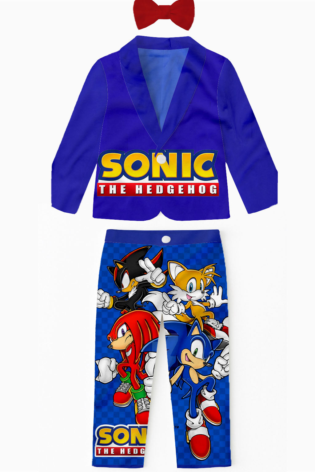 Kids Sonic Suit & Bow Tie