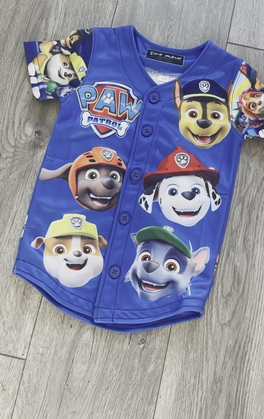 Paw patrol baseball jersey