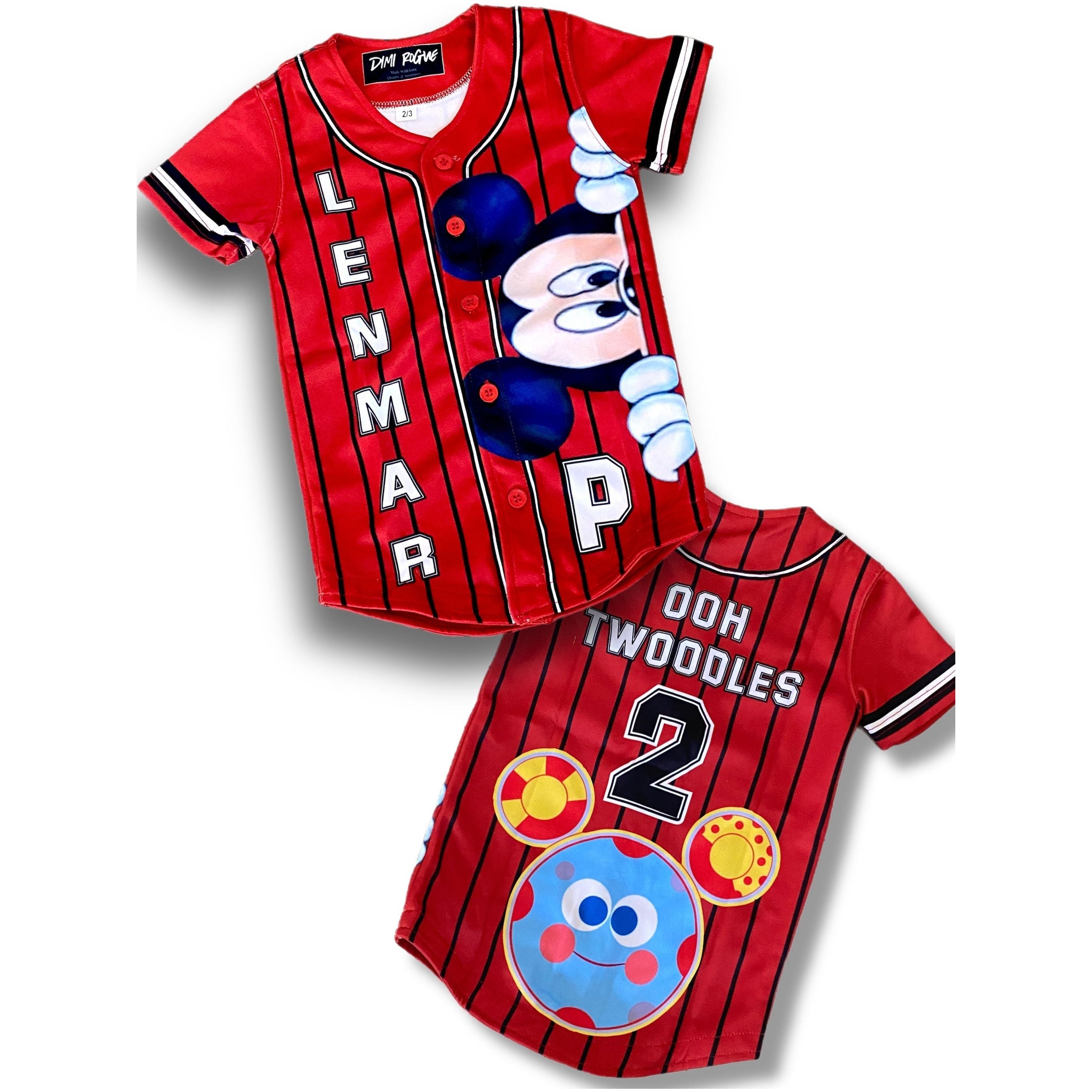Women's red Mickey Mouse Jersey