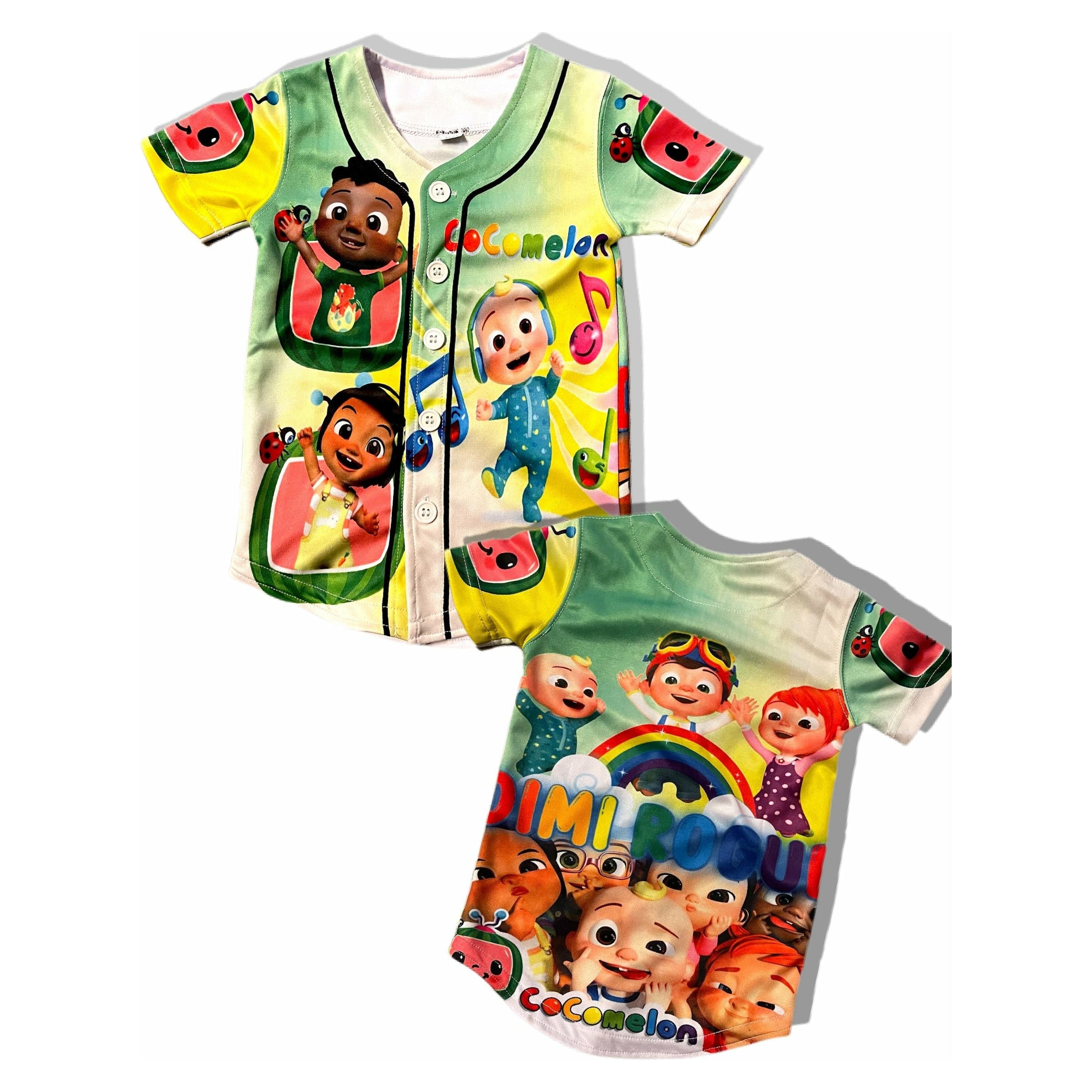 Green Cocomelon Baseball Jersey