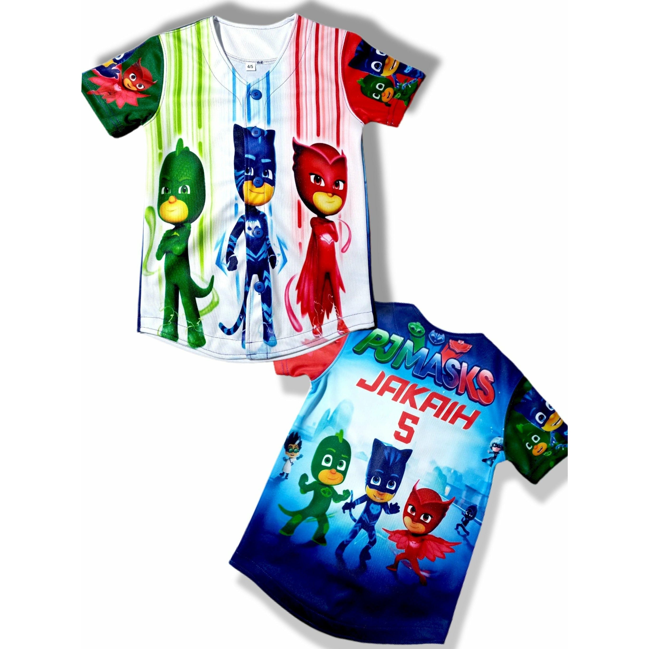 Kids Pj masks baseball jersey