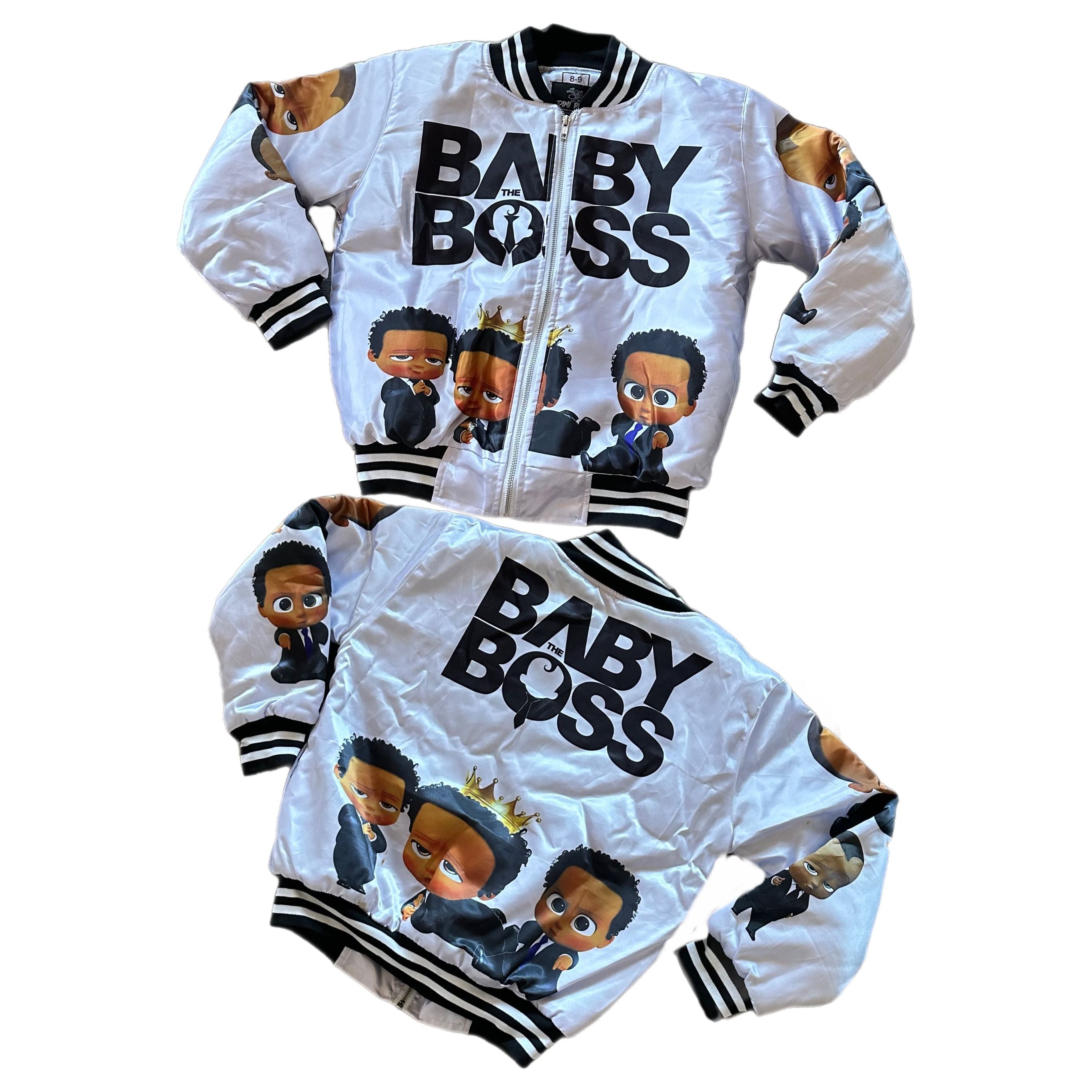 Boss baby boy melanin bomber jacket
