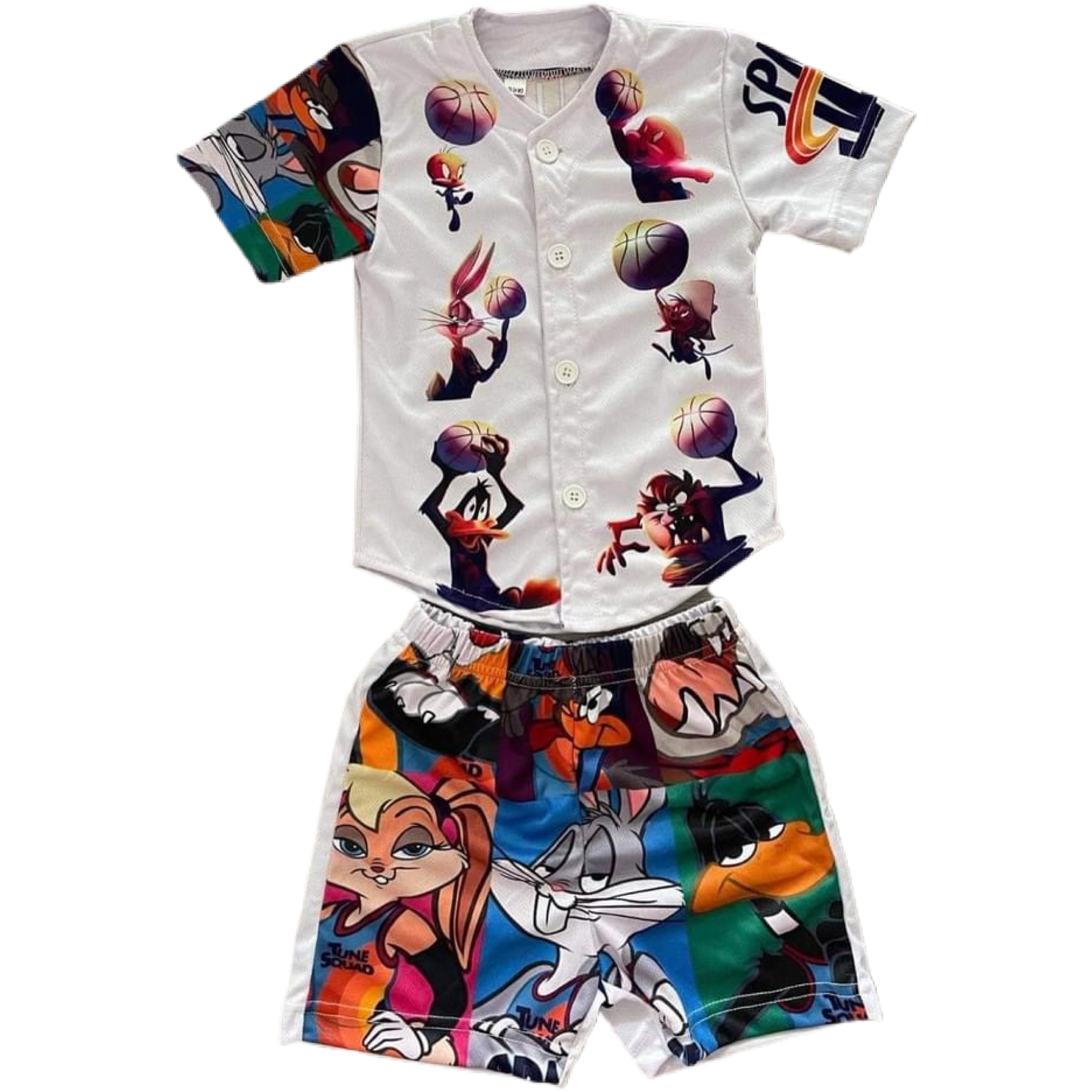 Kids Space Jam Cartoon Set Baseball jersey