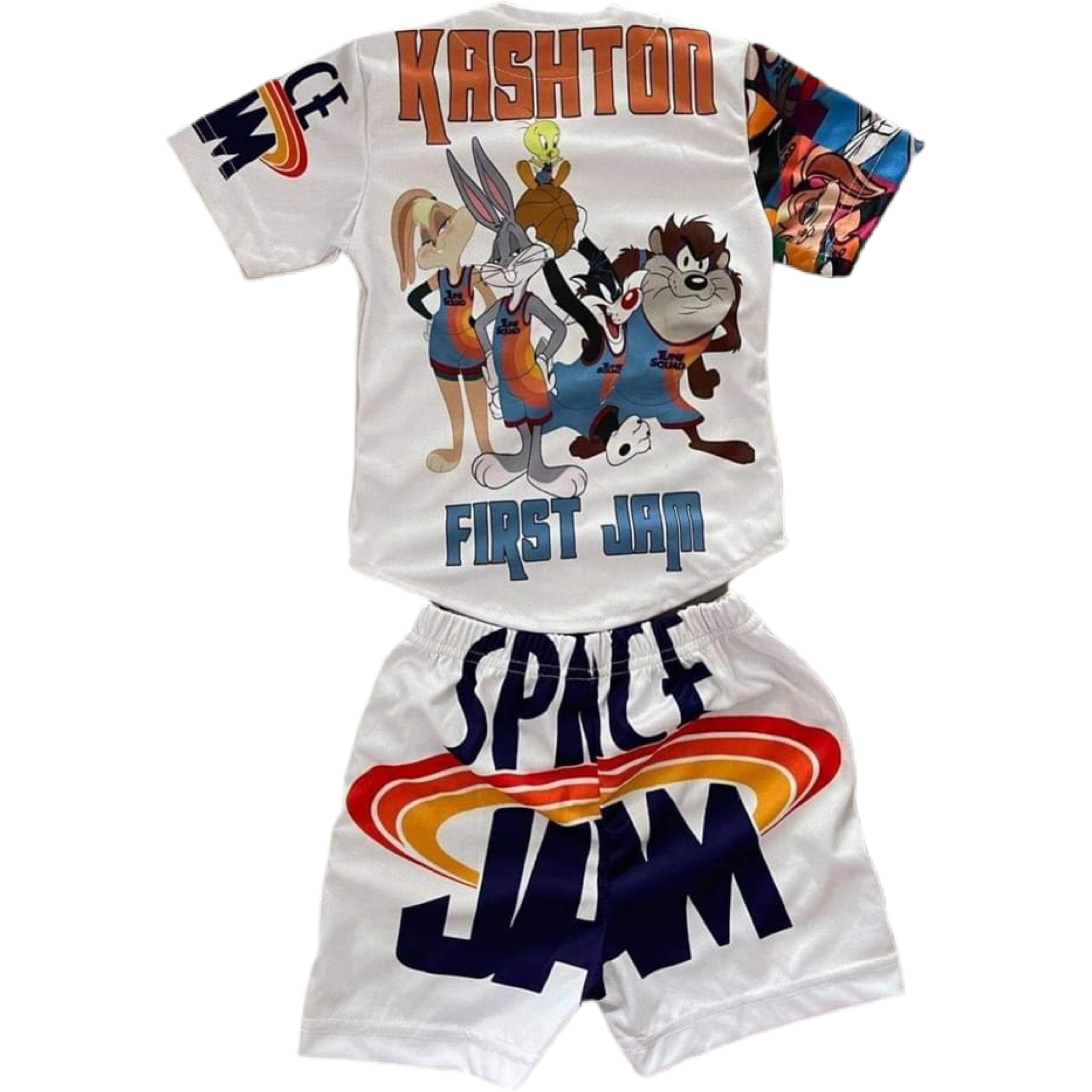Kids Space Jam Cartoon Set Baseball jersey