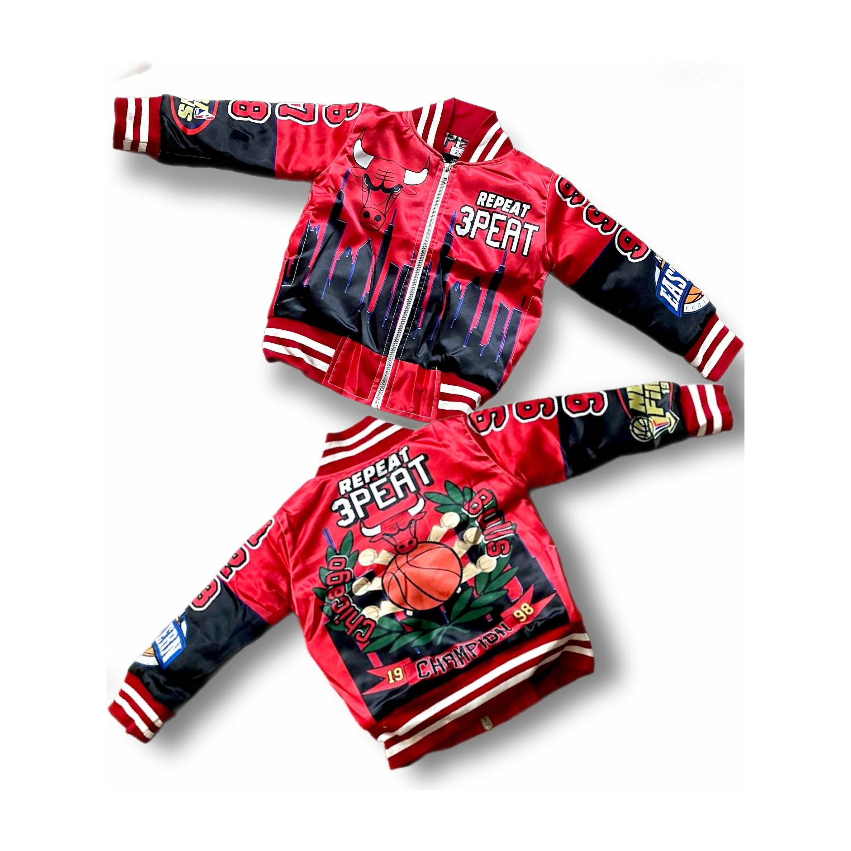 Men 3 peat bulls bomber