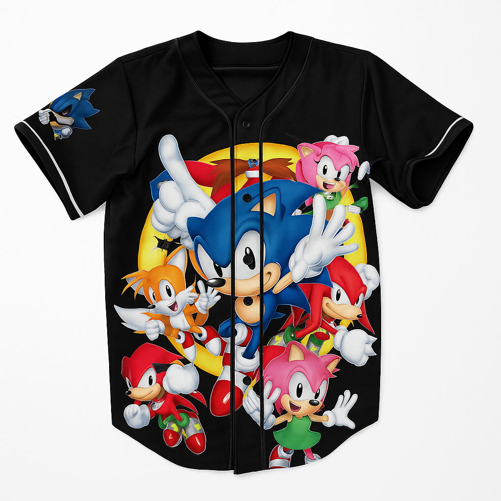 Kids Sonic Crash Baseball Jersey