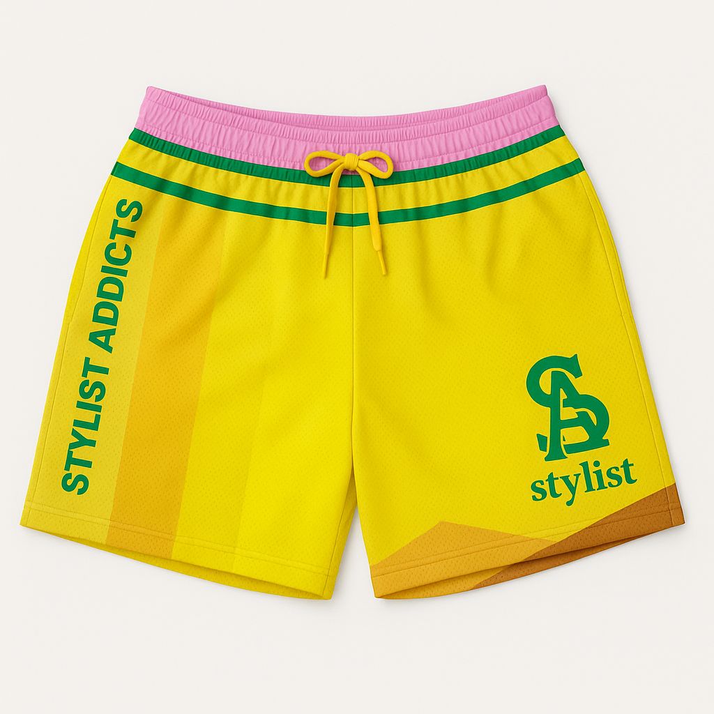 Kids SA Shorts – Yellow Streetwear Bottoms