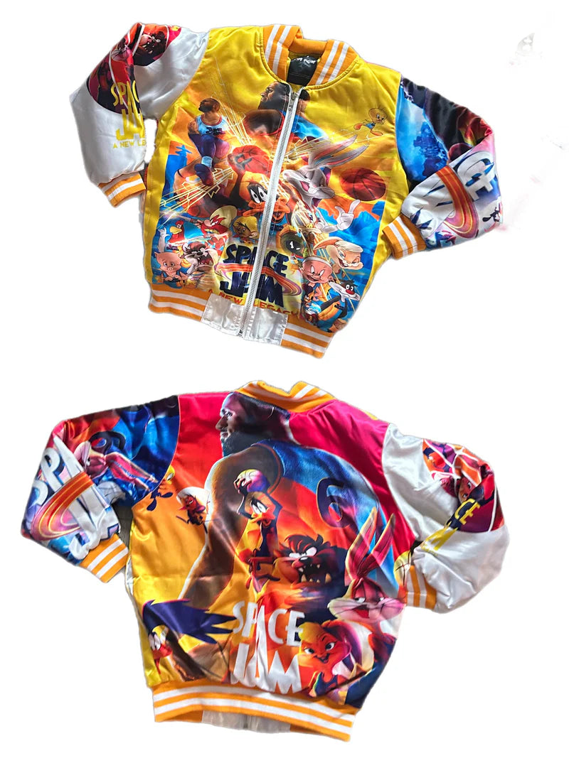 Men yellow space jam bomber