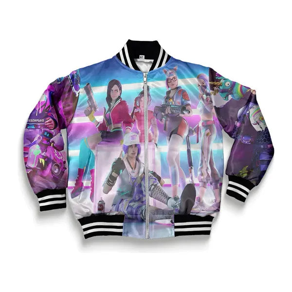 Women Neon Fortnite Bomber