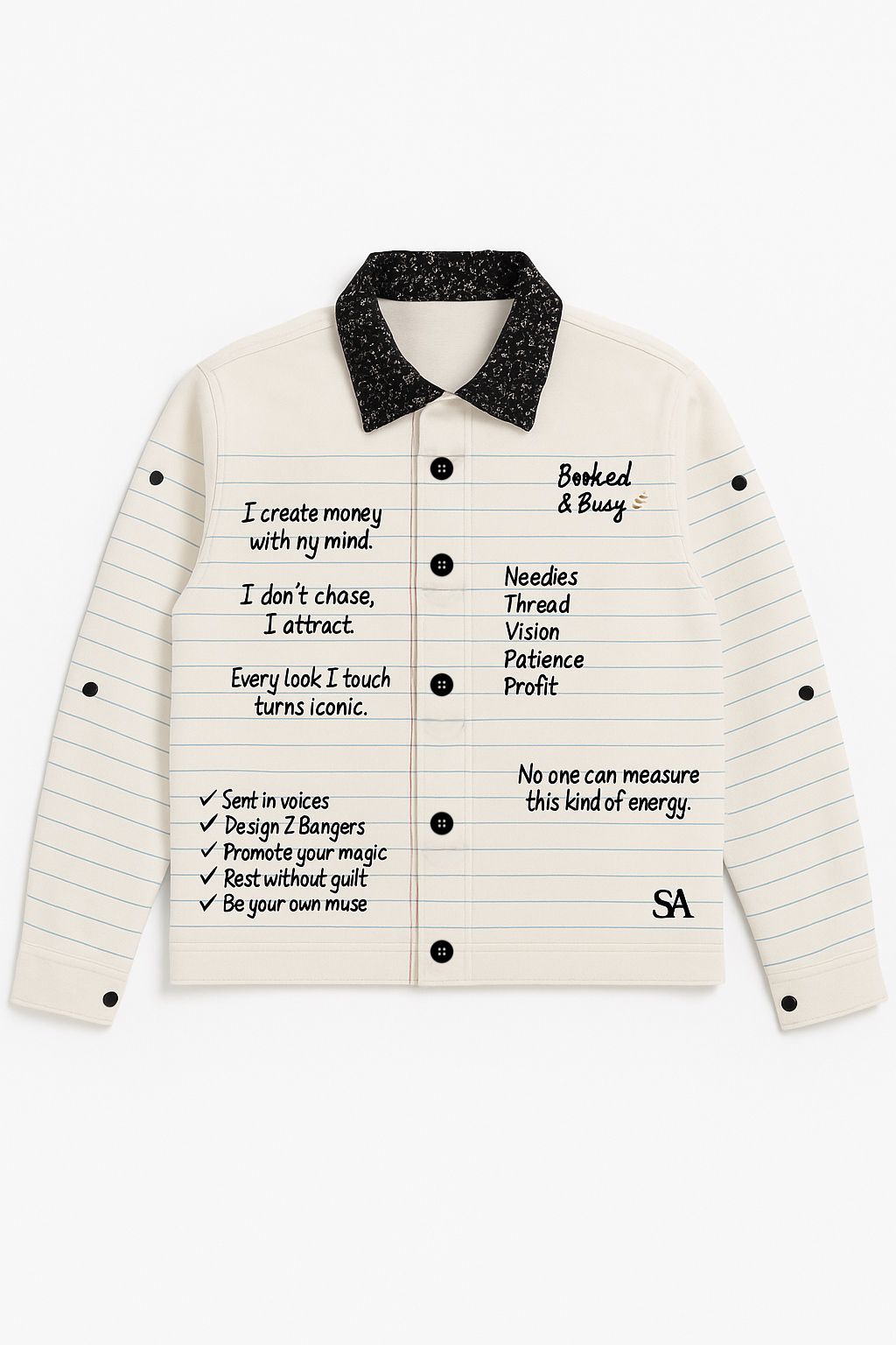 Kids Notebook Jacket – Lined Paper Print with Affirmation Graphics