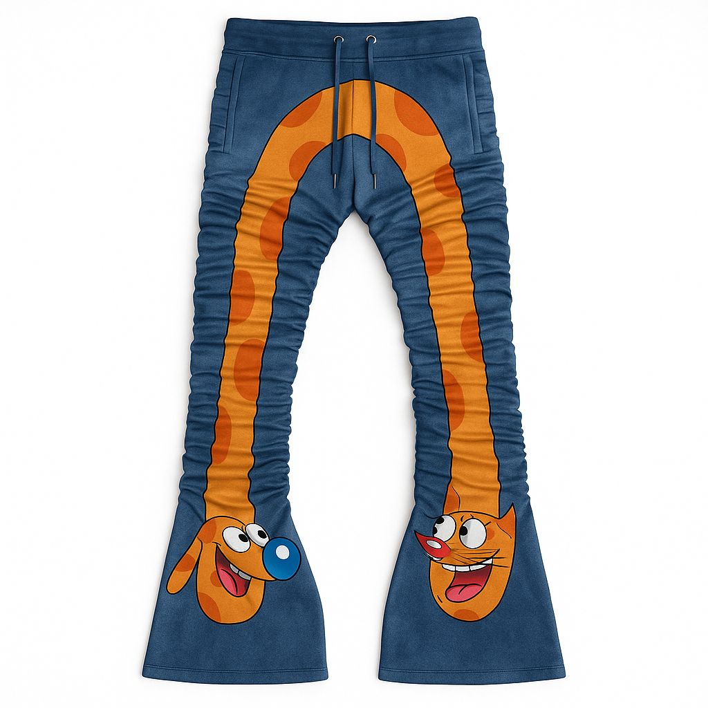 Kids CatDog Flared Cartoon Pants