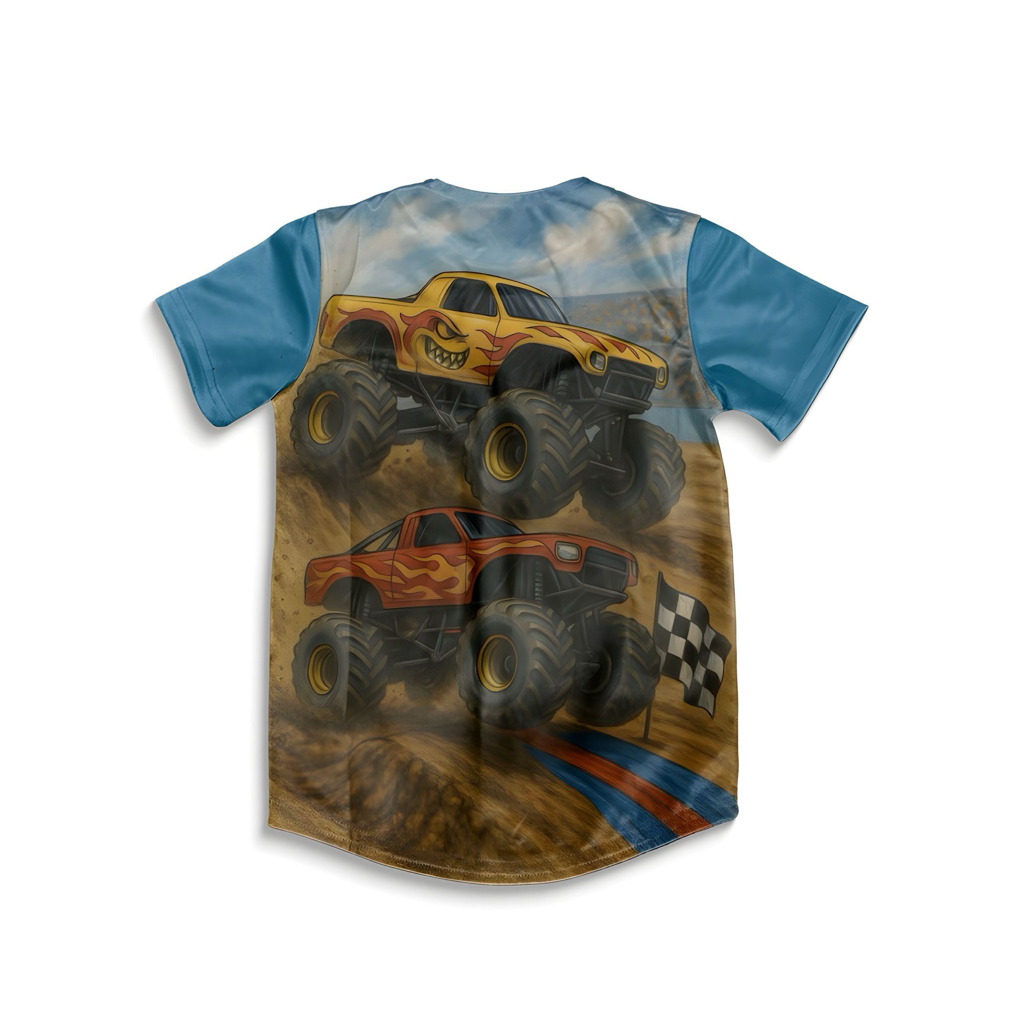 Kids Monster Truck Baseball jersey – “Crushing 3”