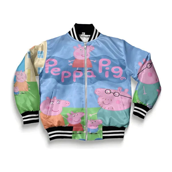 Women Blue Peppa Bomber