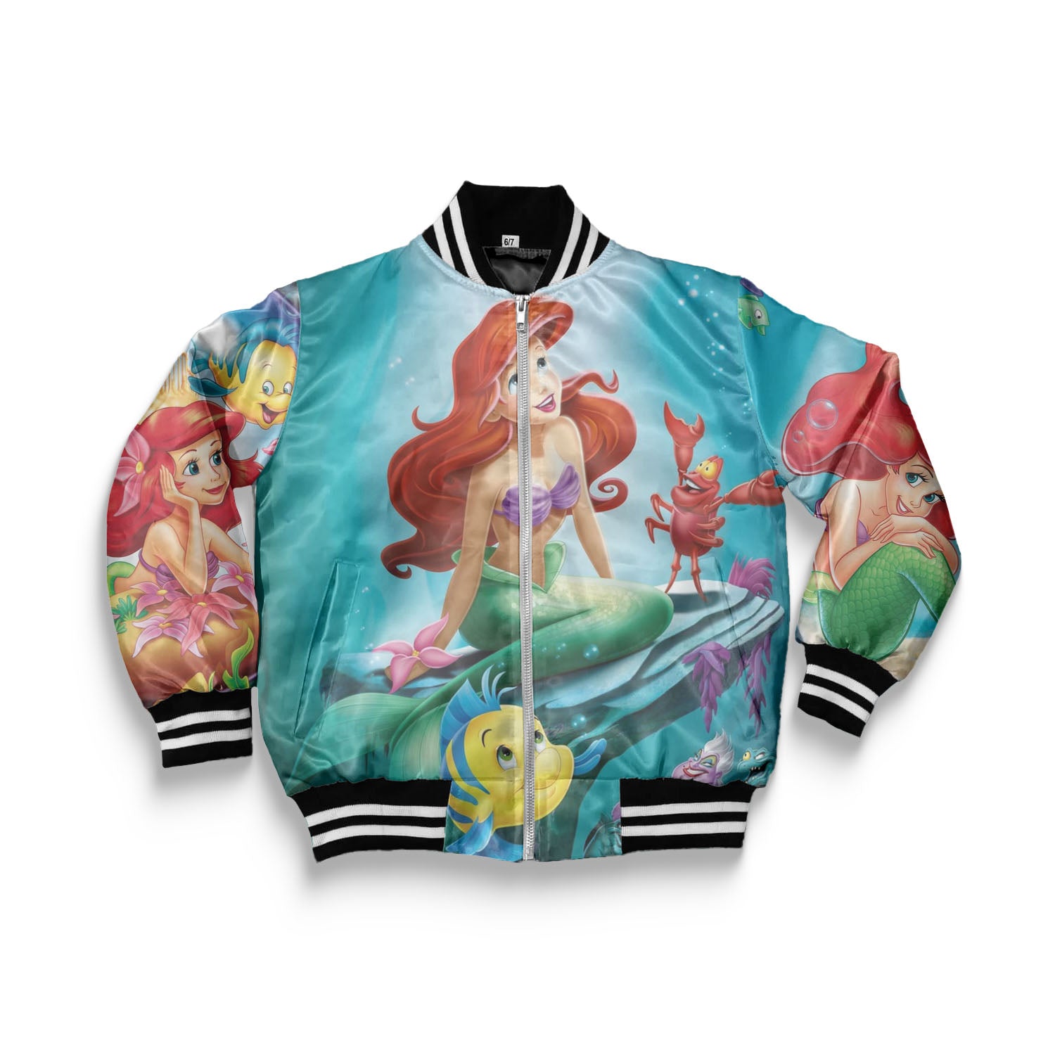 Kids Girl Ariel The Little Mermaid Bomber