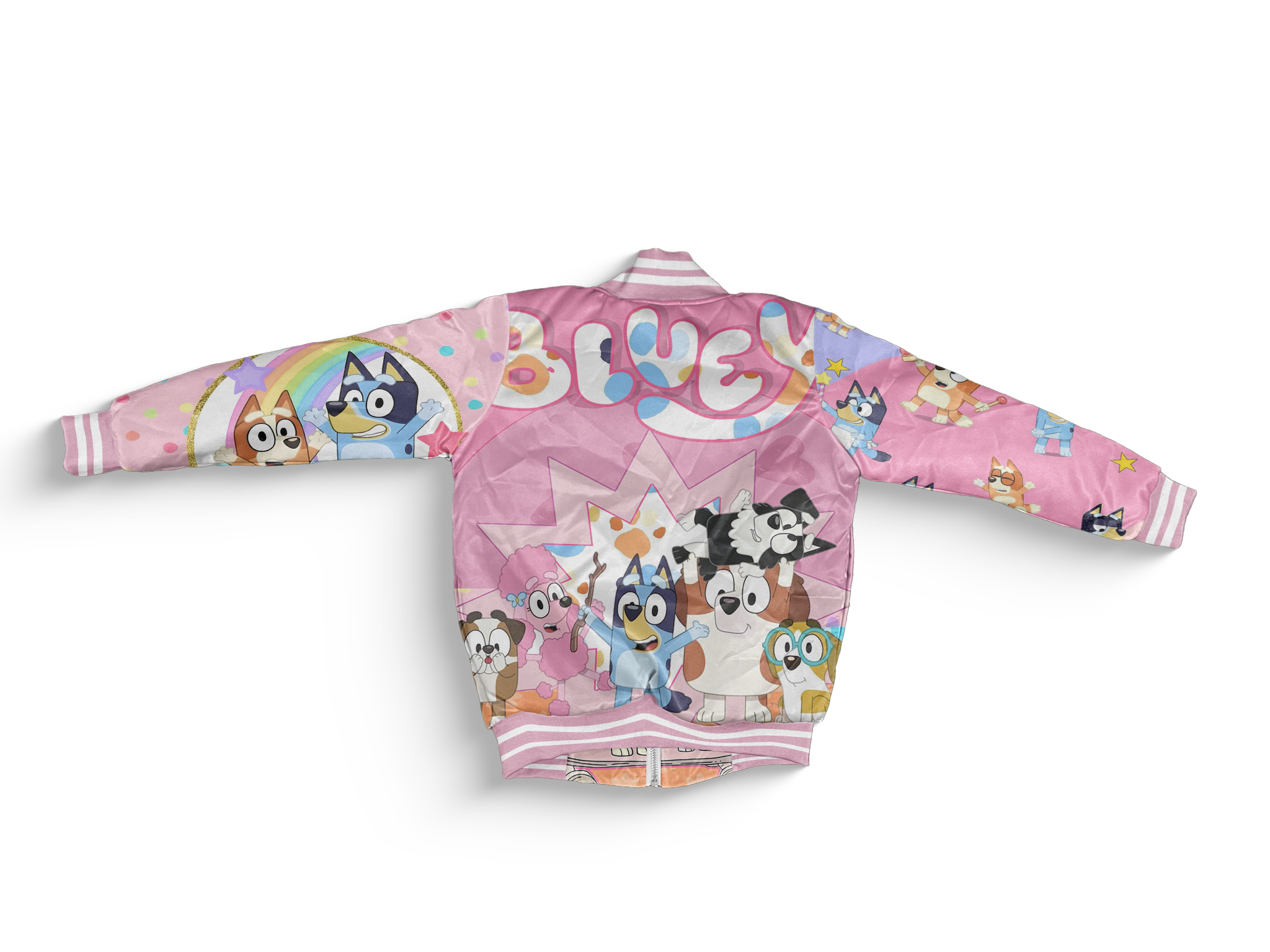 Kids pink bluey Bomber