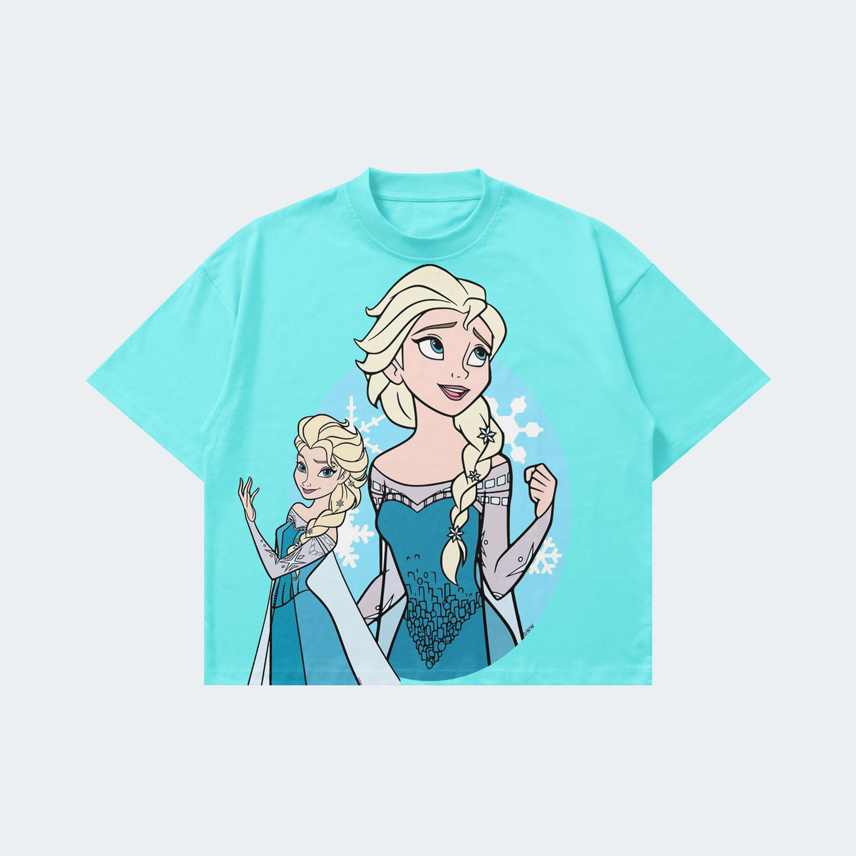 Elsa Frozen Girls Boxy Fit T-shirt