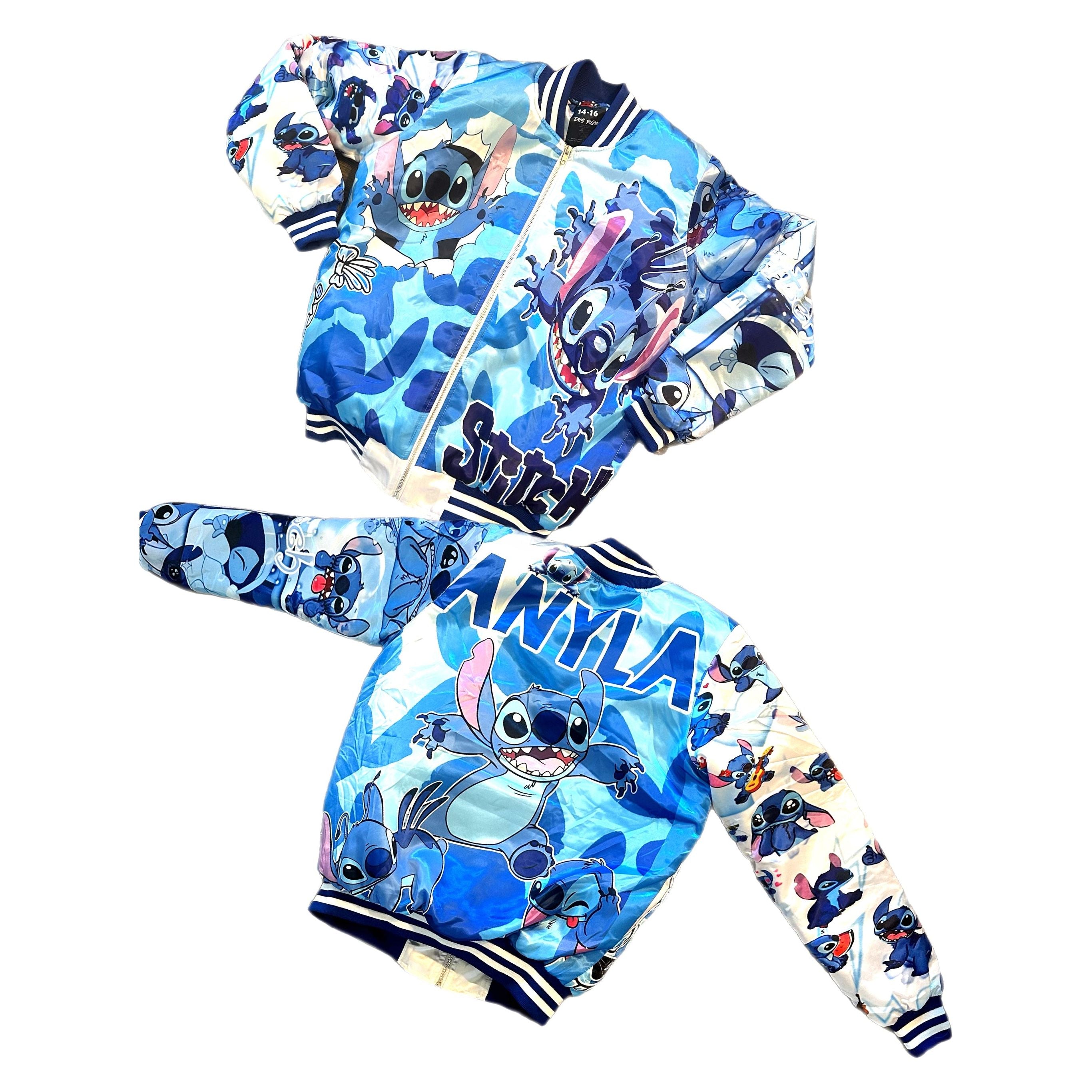 Kids Blue Stitch Bomber