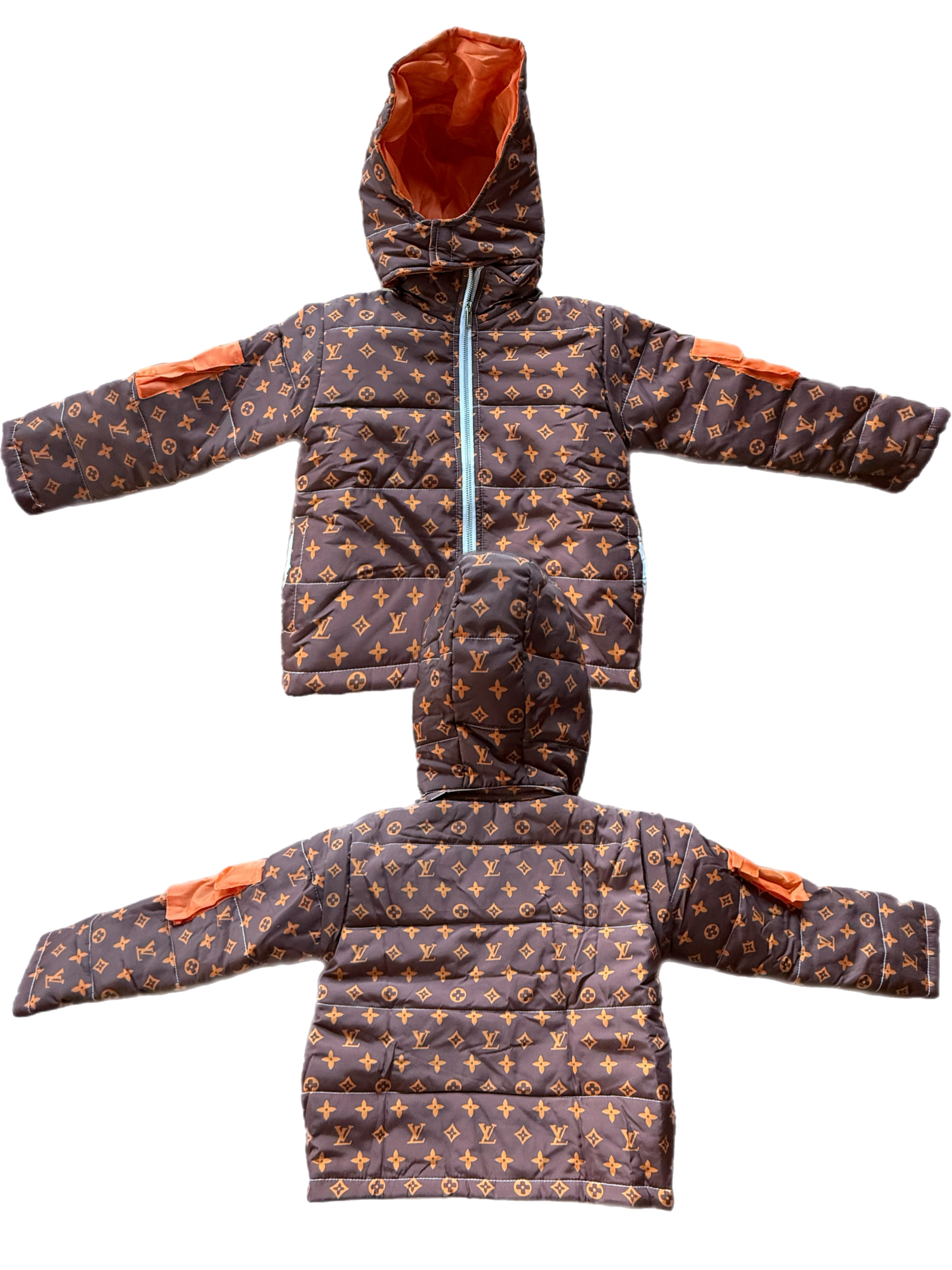 Kids brown LV puffer