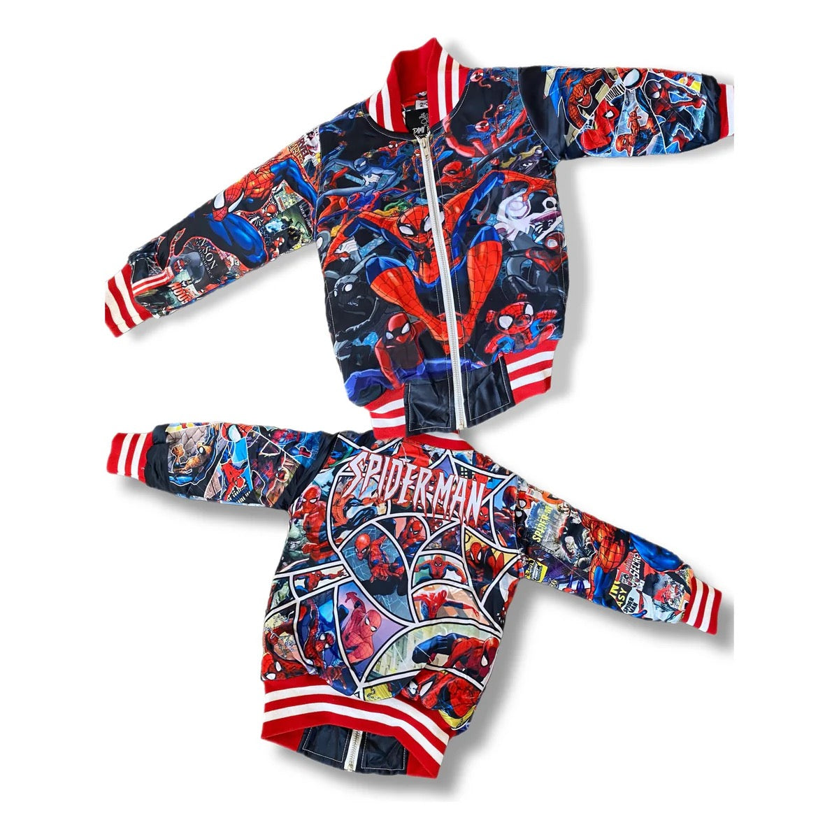 Kids Spiderman Comic thin spring bomber