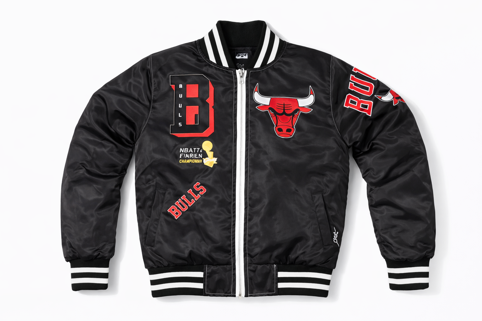 Kids Black Bulls Bomber