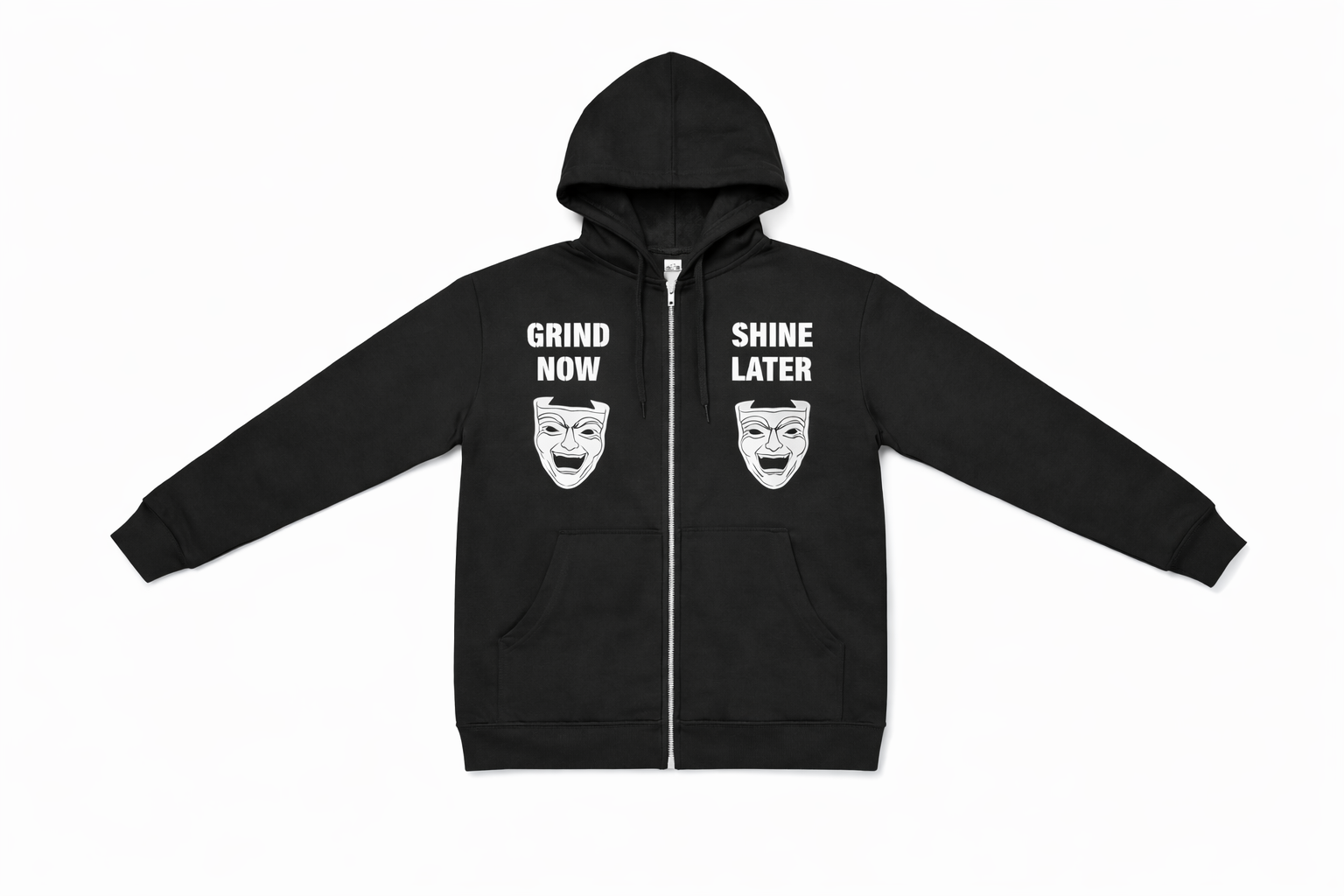 Men black joker face Hoodie