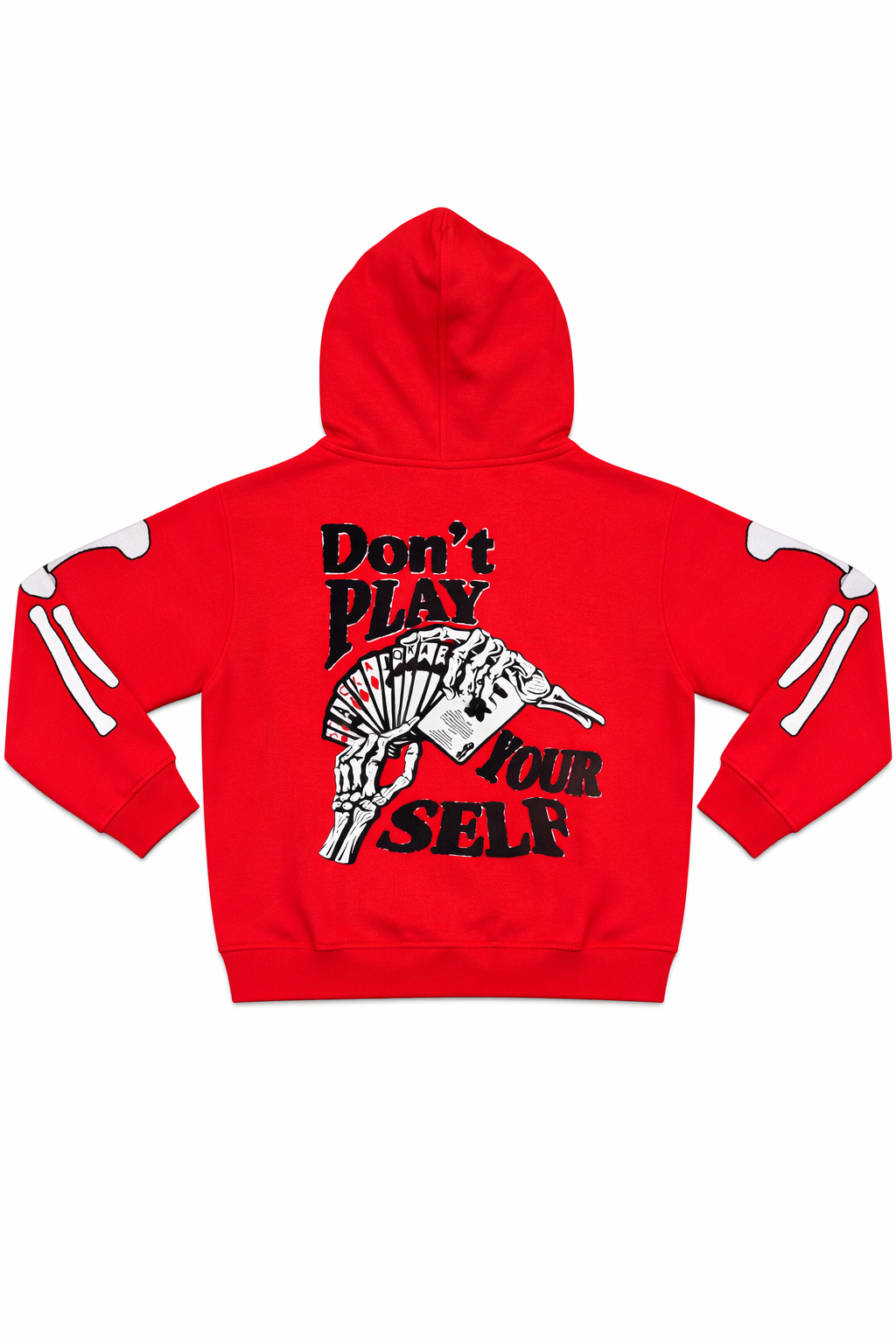 Men Red Skull chinelle Hoodie