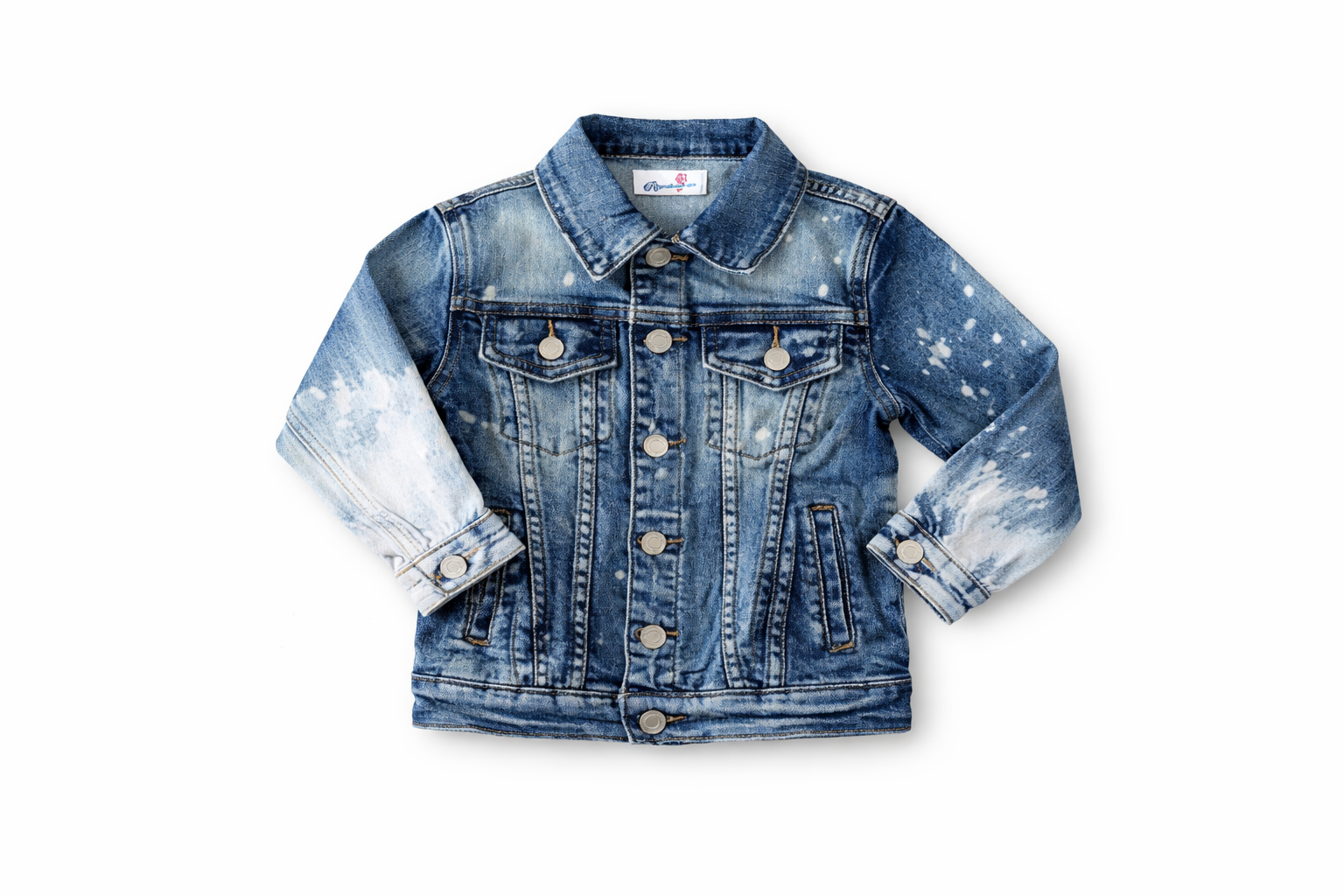 Kids Paint Sleeve Denim Jacket