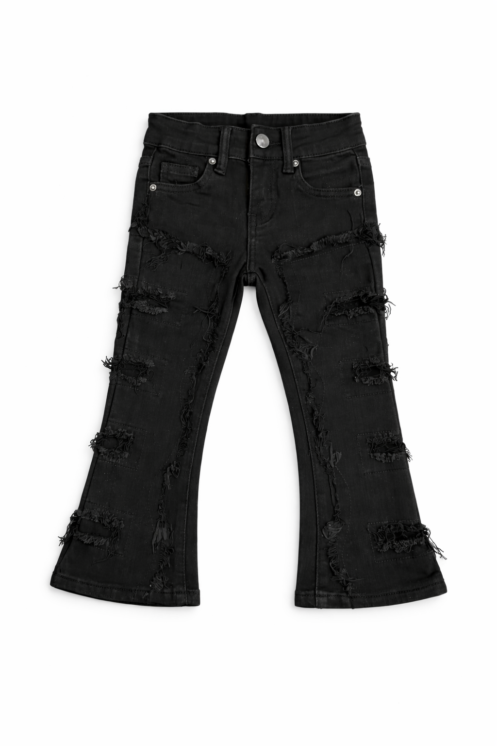 Kids black shredded Jeans