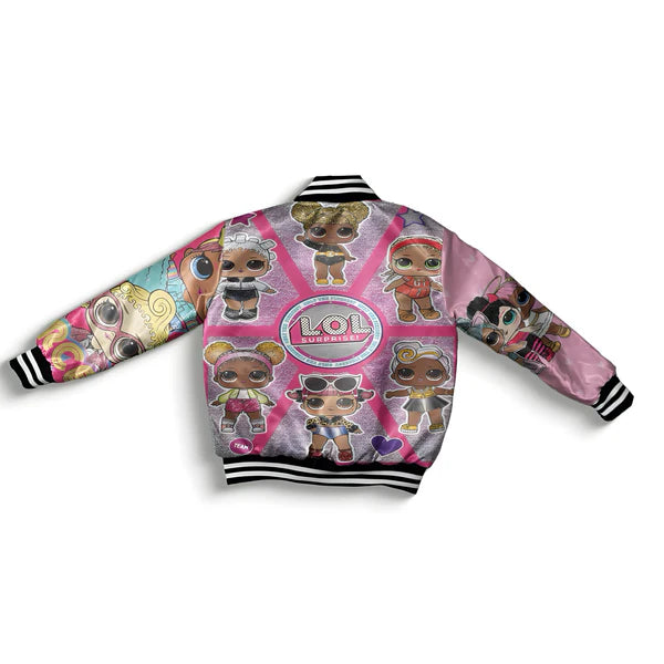 Women Glitter Doll Bomber