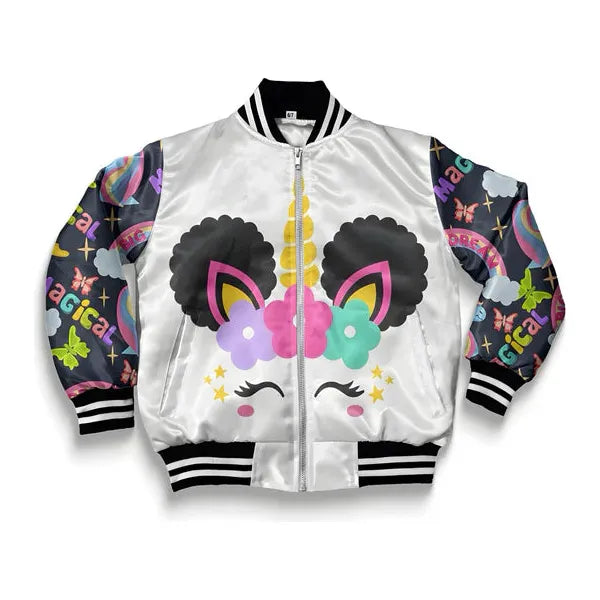 Women Unicorn Sparkle Bomber