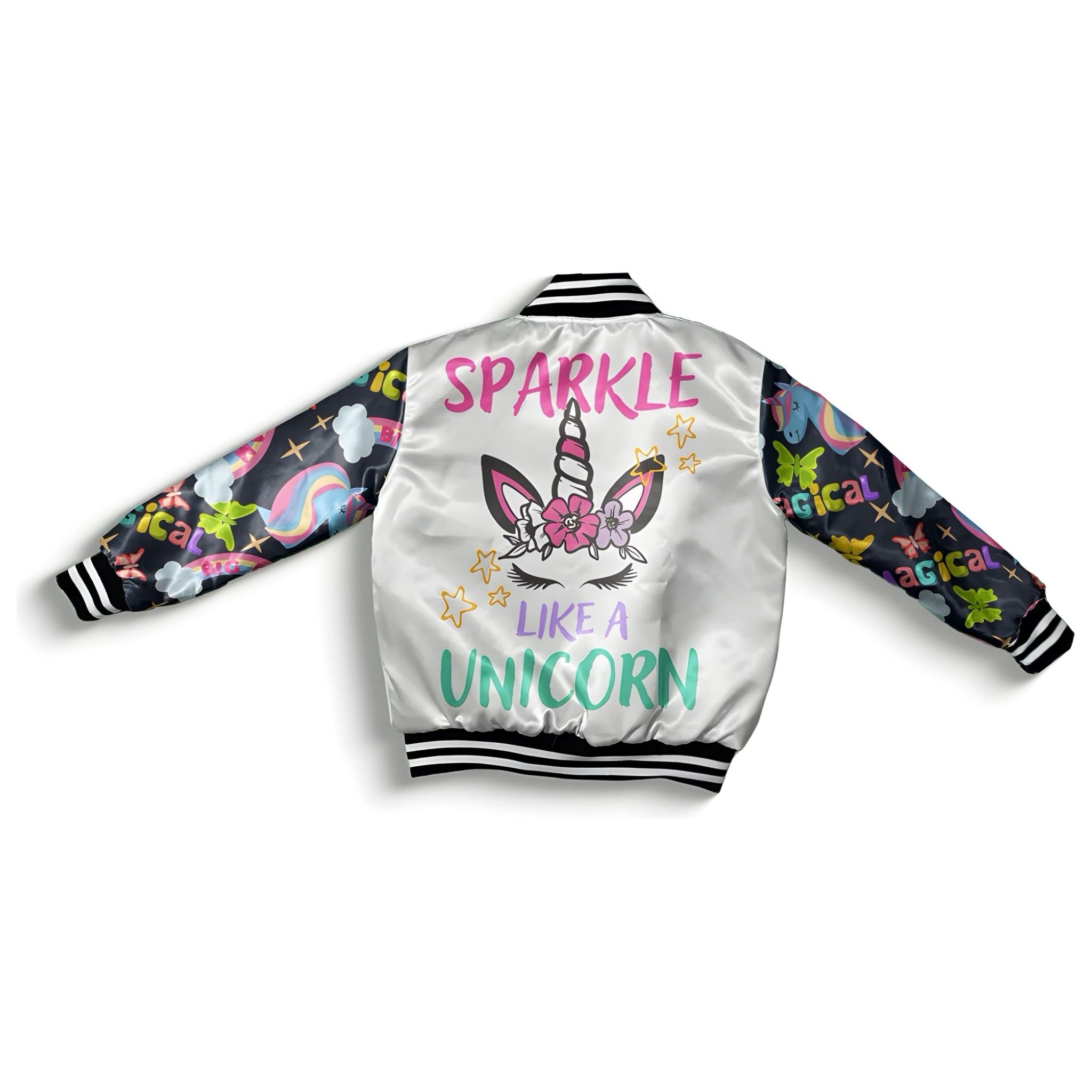 Kids Unicorn Sparkle Bomber